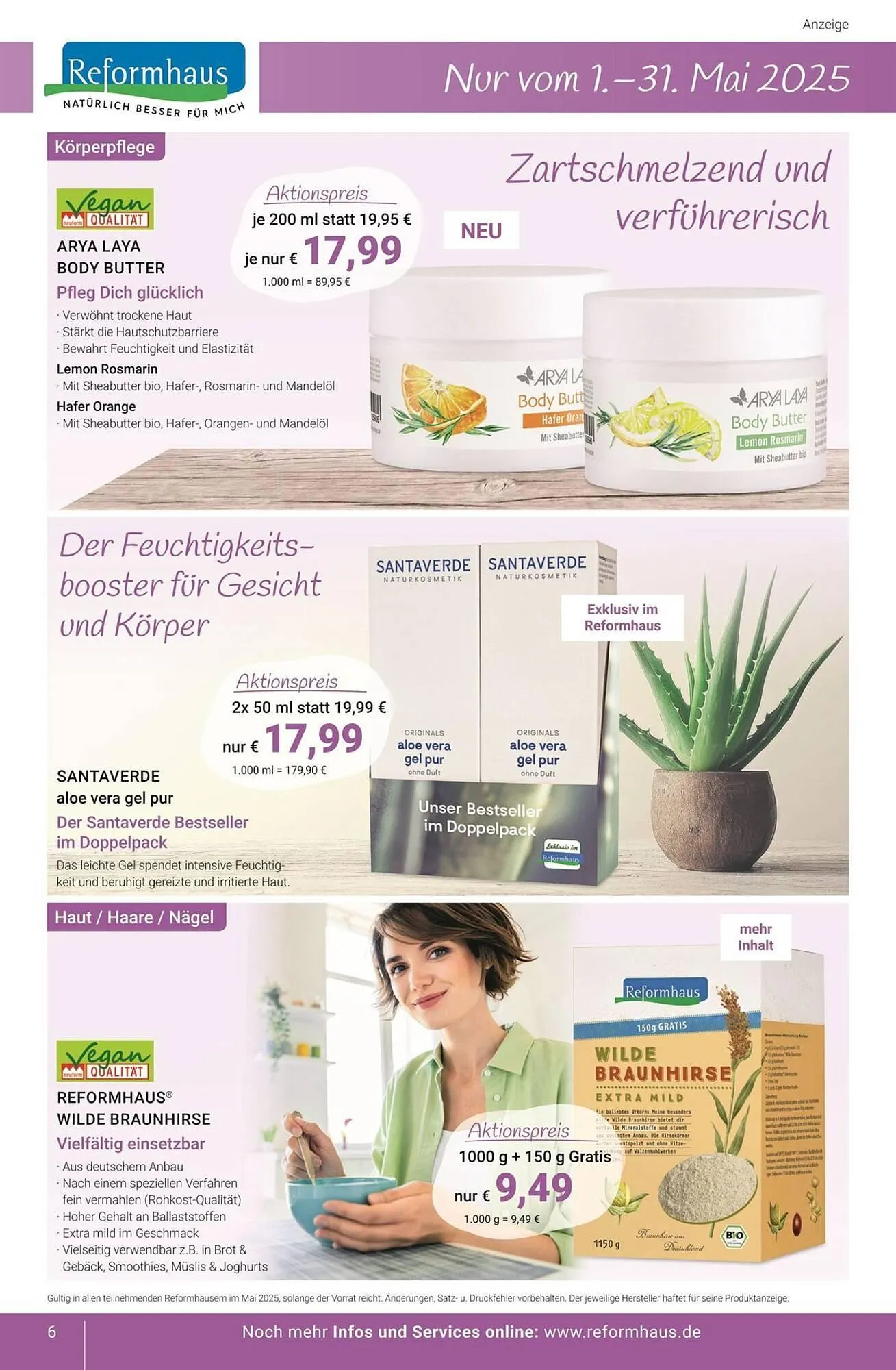 Reformhaus Prospekt von 22. Mai bis 31. Mai 2025 - Prospekt seite 6