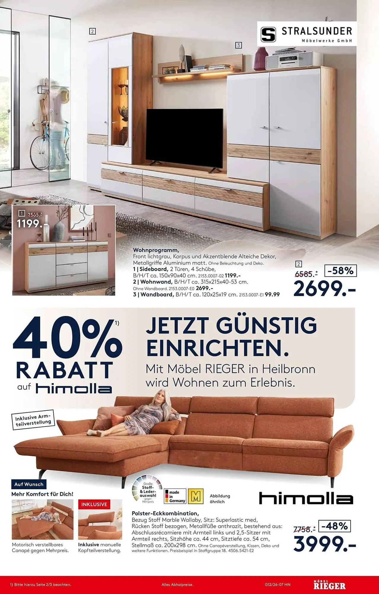 Möbel Rieger Prospekt von 26. März bis 9. April 2026 - Prospekt seite 8