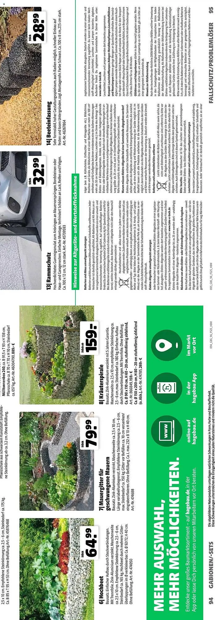 Hagebau Prospekt von 2. März bis 31. Dezember 2025 - Prospekt seite 95