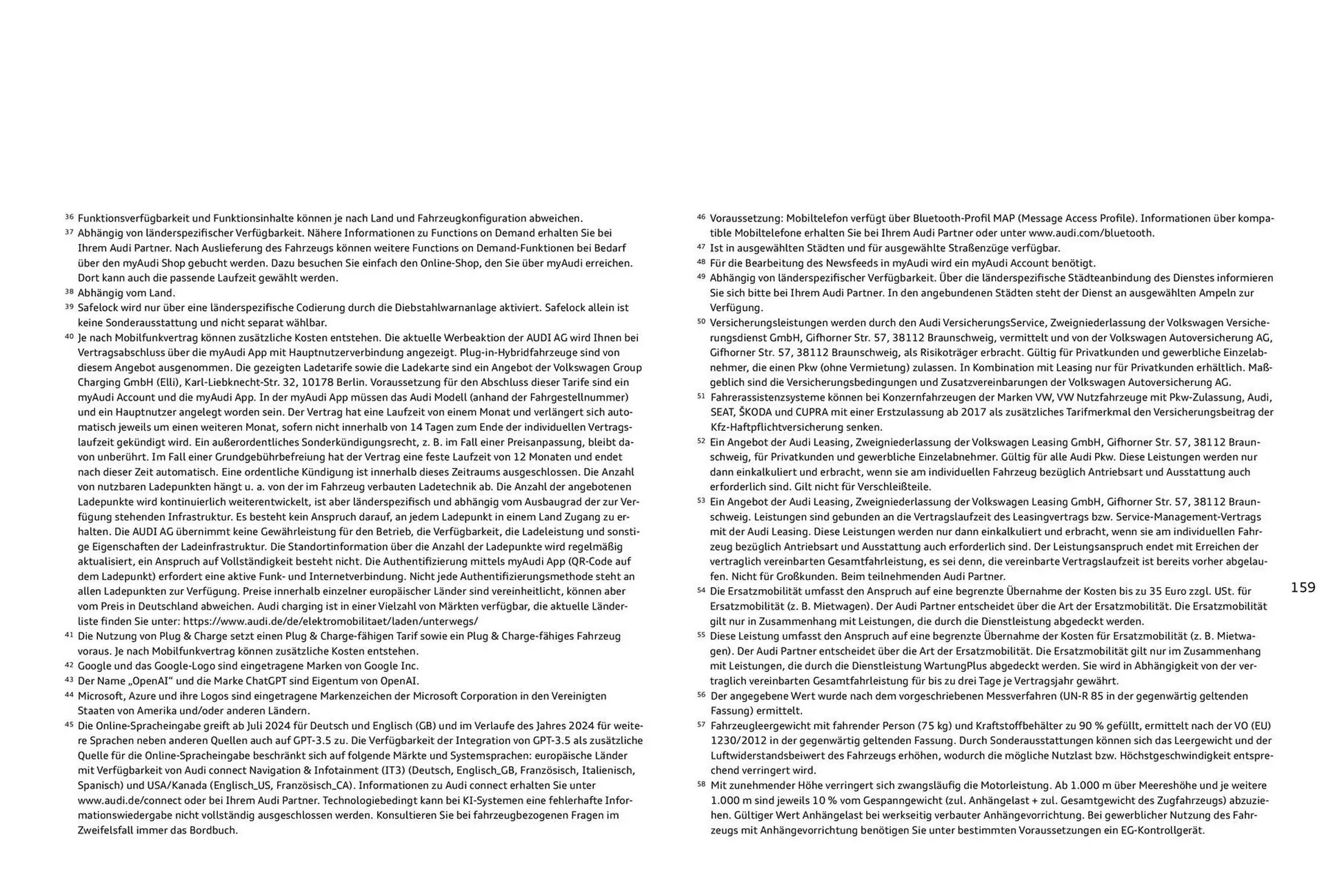 Audi Prospekt von 27. Juli bis 27. Juli 2026 - Prospekt seite 159