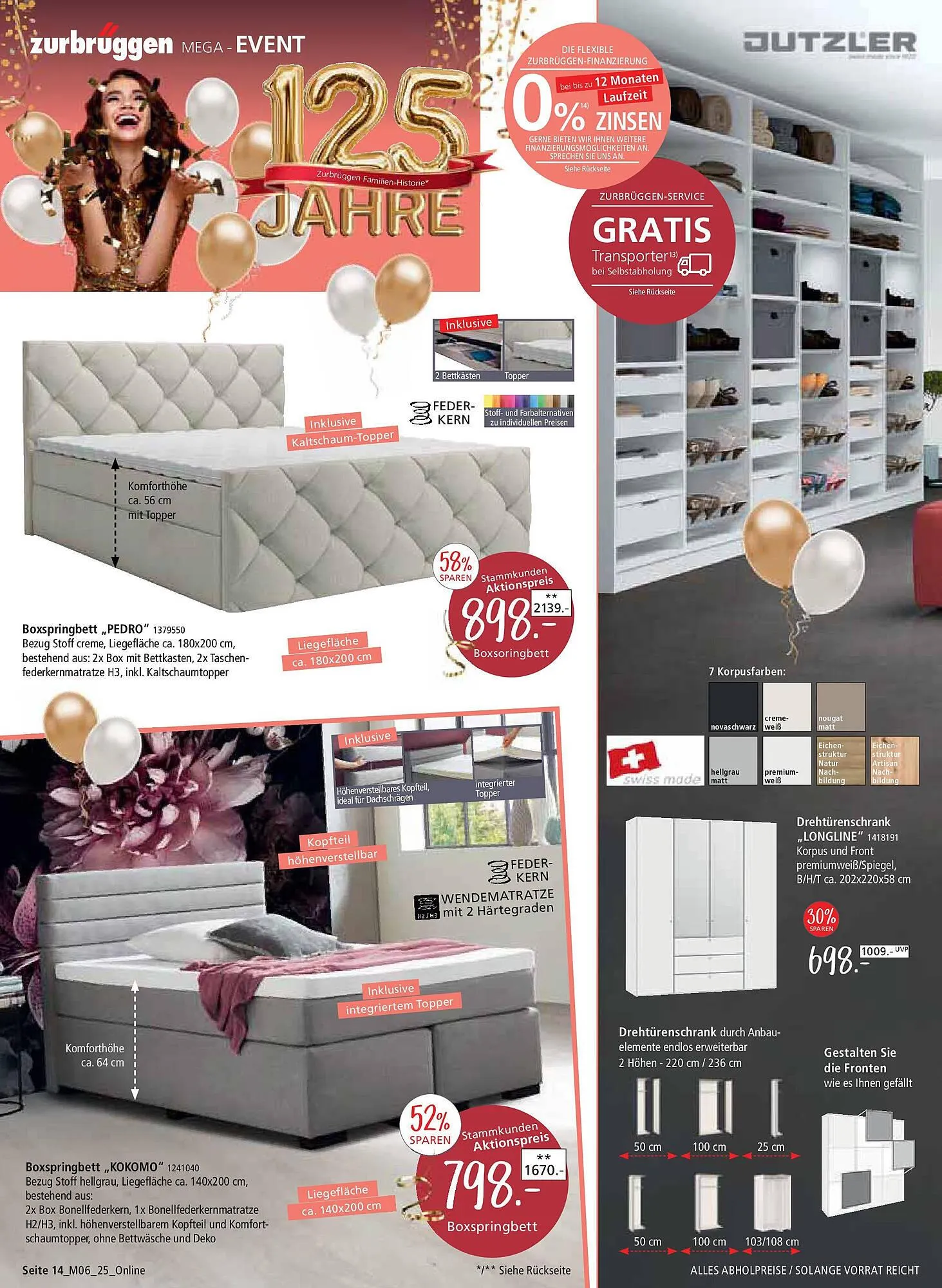 Zurbrüggen Prospekt von 2. Mai bis 17. Mai 2025 - Prospekt seite 14