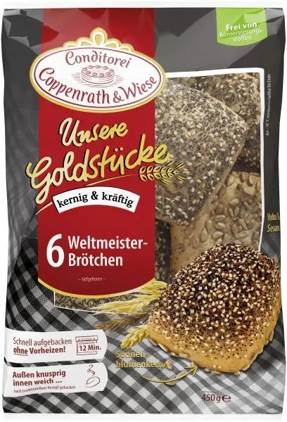 Coppenrath & Wiese Unsere Goldstücke Weltmeisterbrötchen 450 g