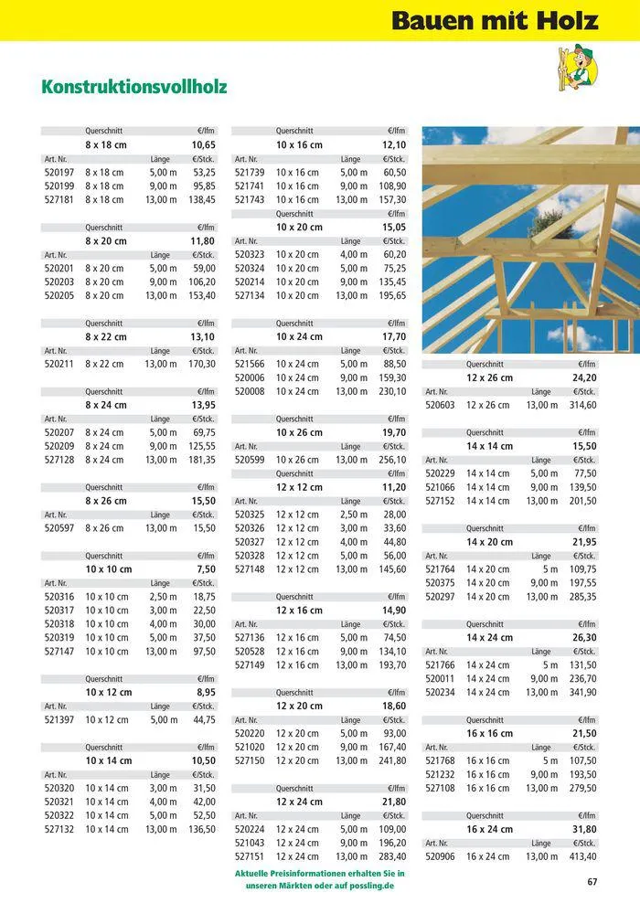Holz-& Baukatalog 2024/25 von 27. März bis 31. Januar 2025 - Prospekt seite 67