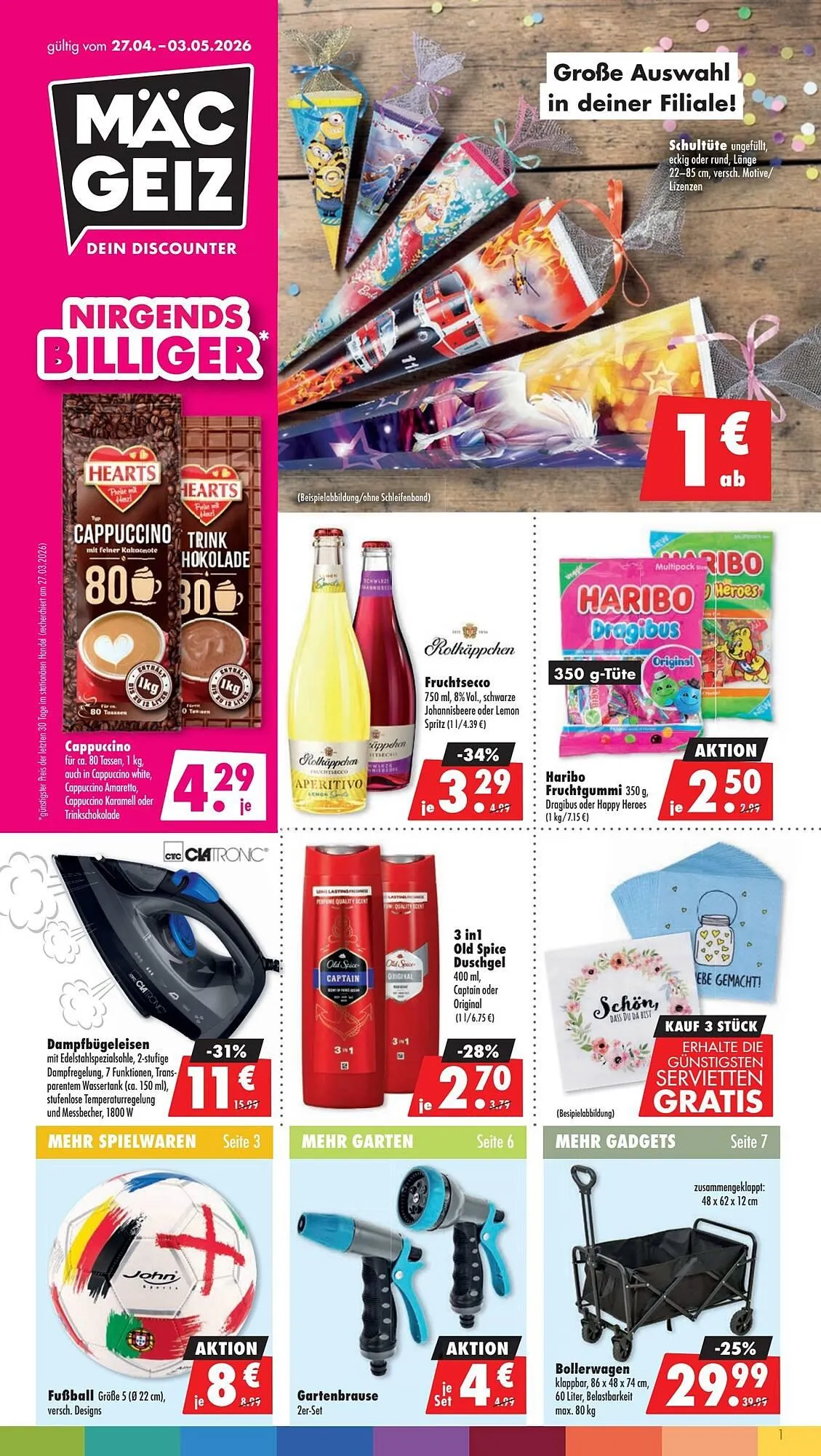 Mäc Geiz Prospekt von 27. April bis 3. Mai 2026 - Prospekt seite 1