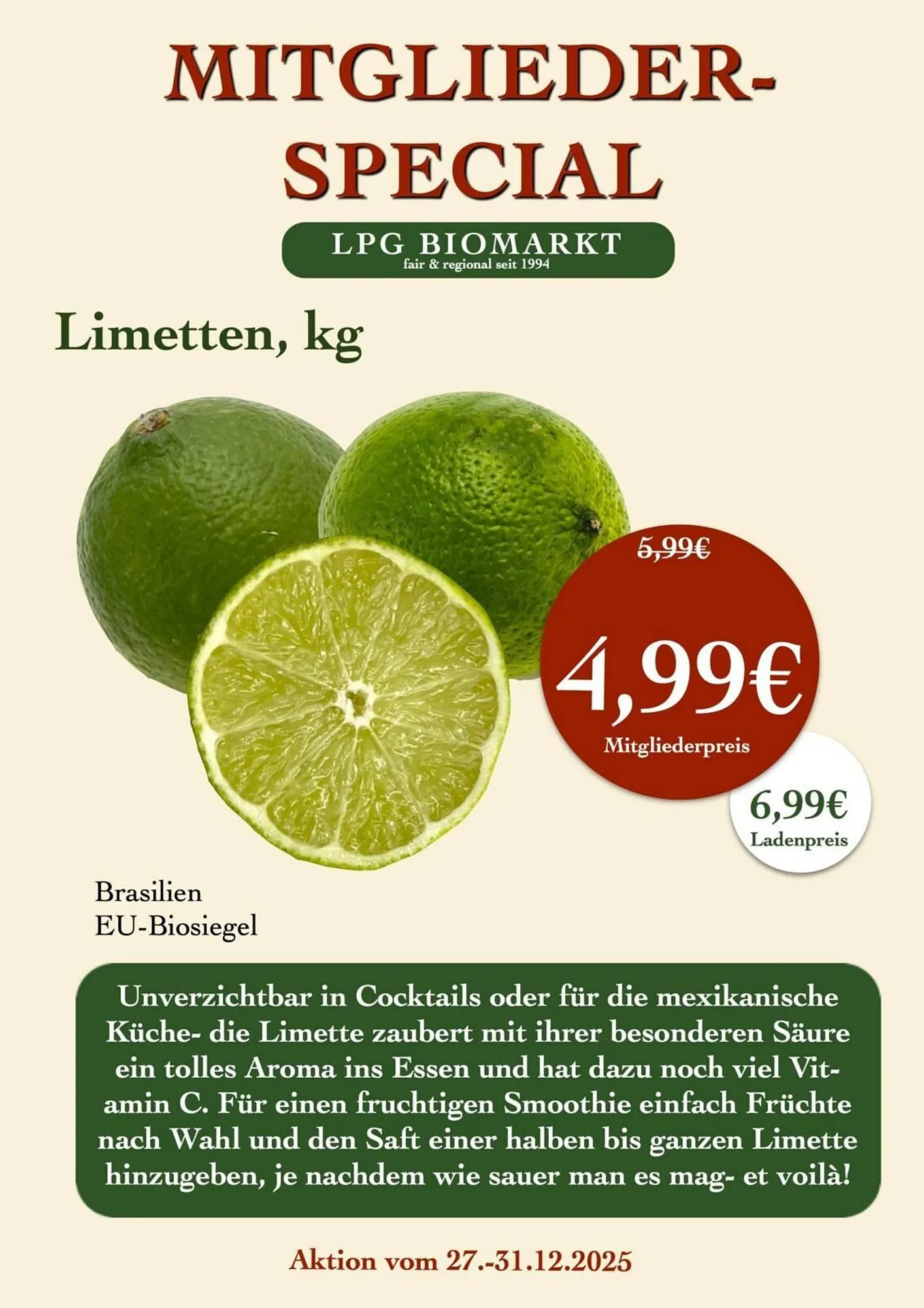 LPG Biomarkt Prospekt von 27. Dezember bis 31. Dezember 2025 - Prospekt seite 12