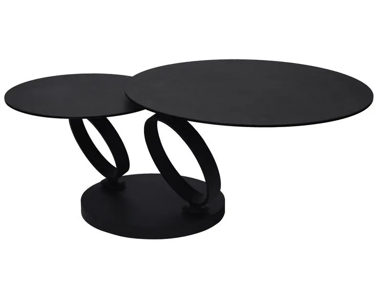 CASAVANTI Couchtisch 80x80(133,5 cm) Glaskeramik Anthrazit