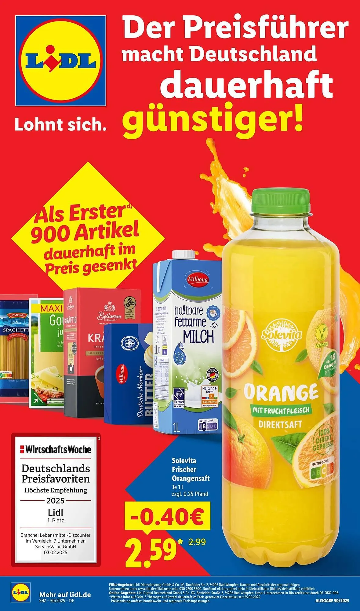 Lidl Prospekt von 8. Dezember bis 1. Januar 2026 - Prospekt seite 1