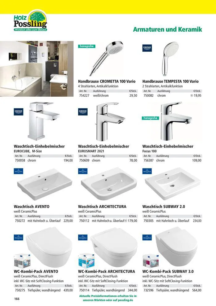 Holz-& Baukatalog 2024/25 von 27. März bis 31. Januar 2025 - Prospekt seite 166