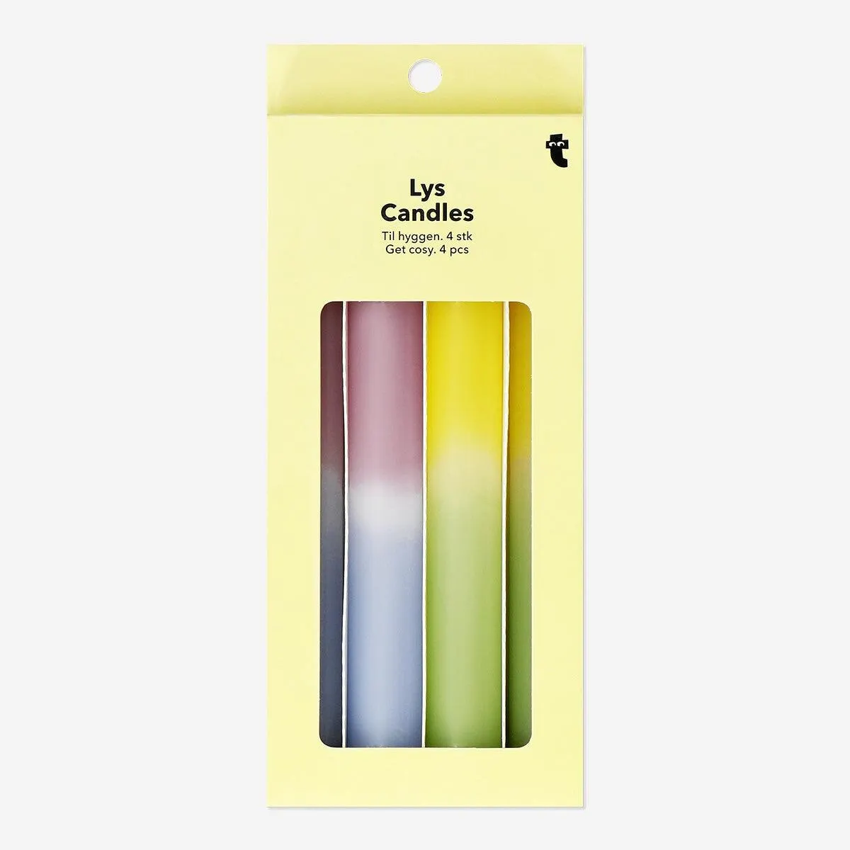 Red dip dye candles - 4 pcs