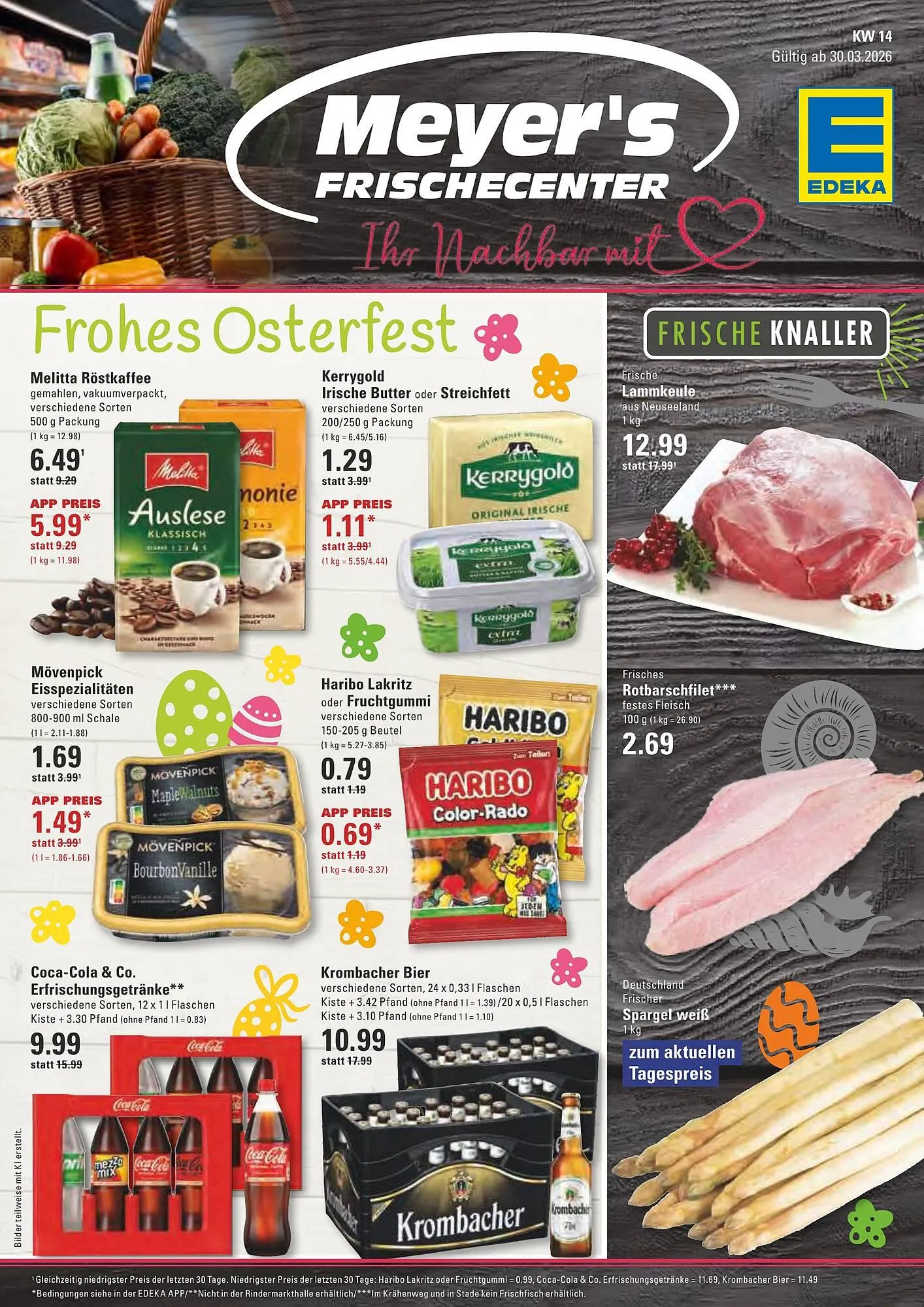 Meyer's Frischemarkt Prospekt von 30. März bis 4. April 2026 - Prospekt seite 1