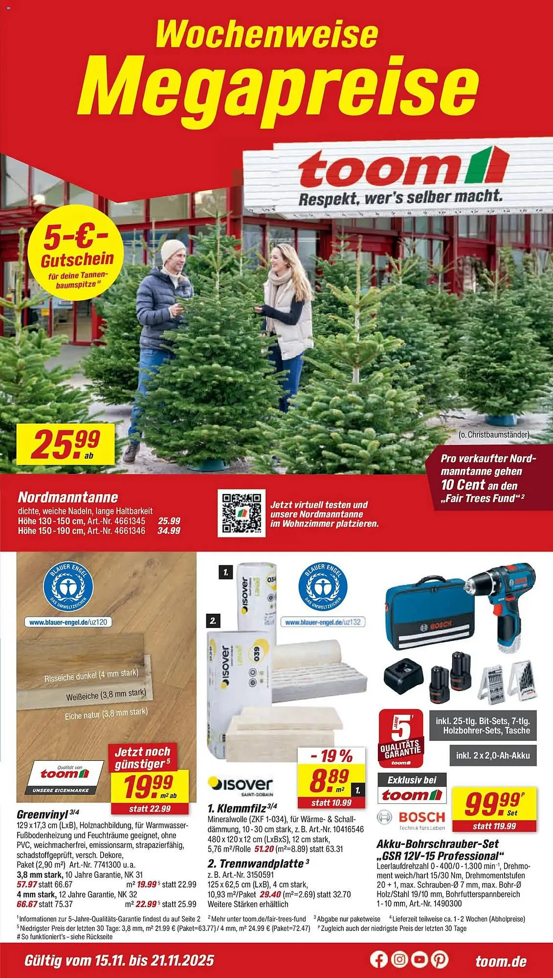 Toom Baumarkt Prospekt von 15. November bis 21. November 2025 - Prospekt seite 1