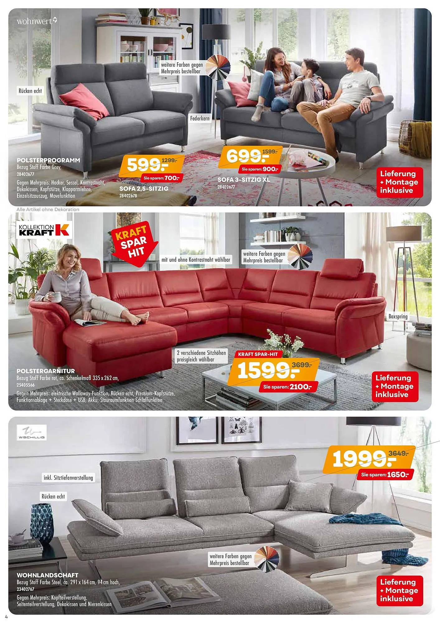 Möbel Kraft Prospekt von 15. April bis 13. Mai 2025 - Prospekt seite 4