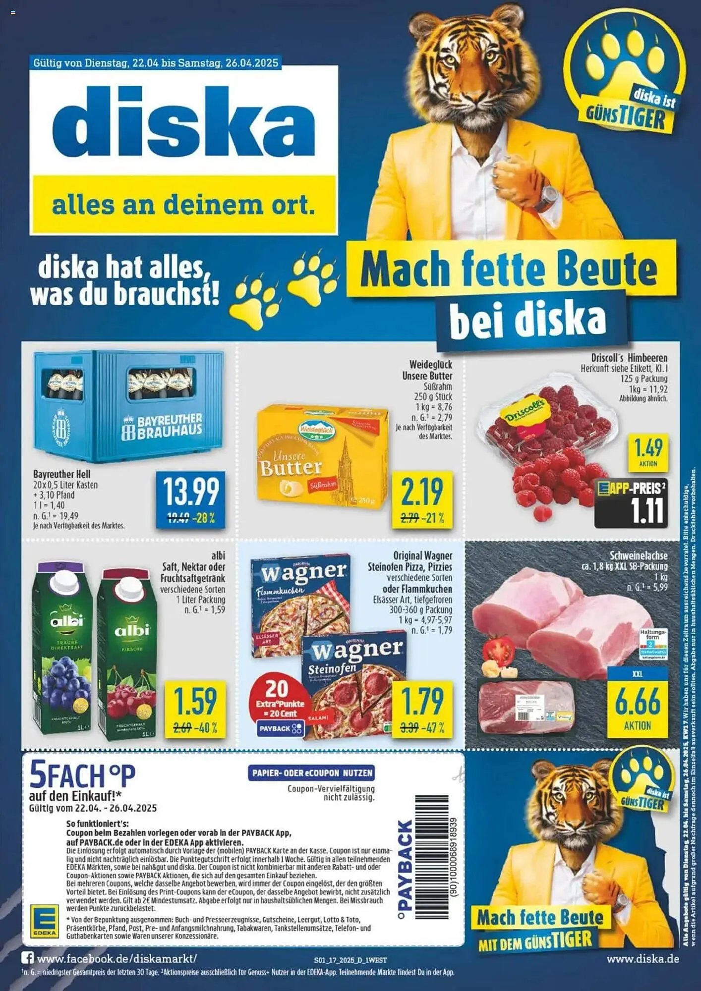 diska Prospekt von 22. April bis 26. April 2025 - Prospekt seite 1