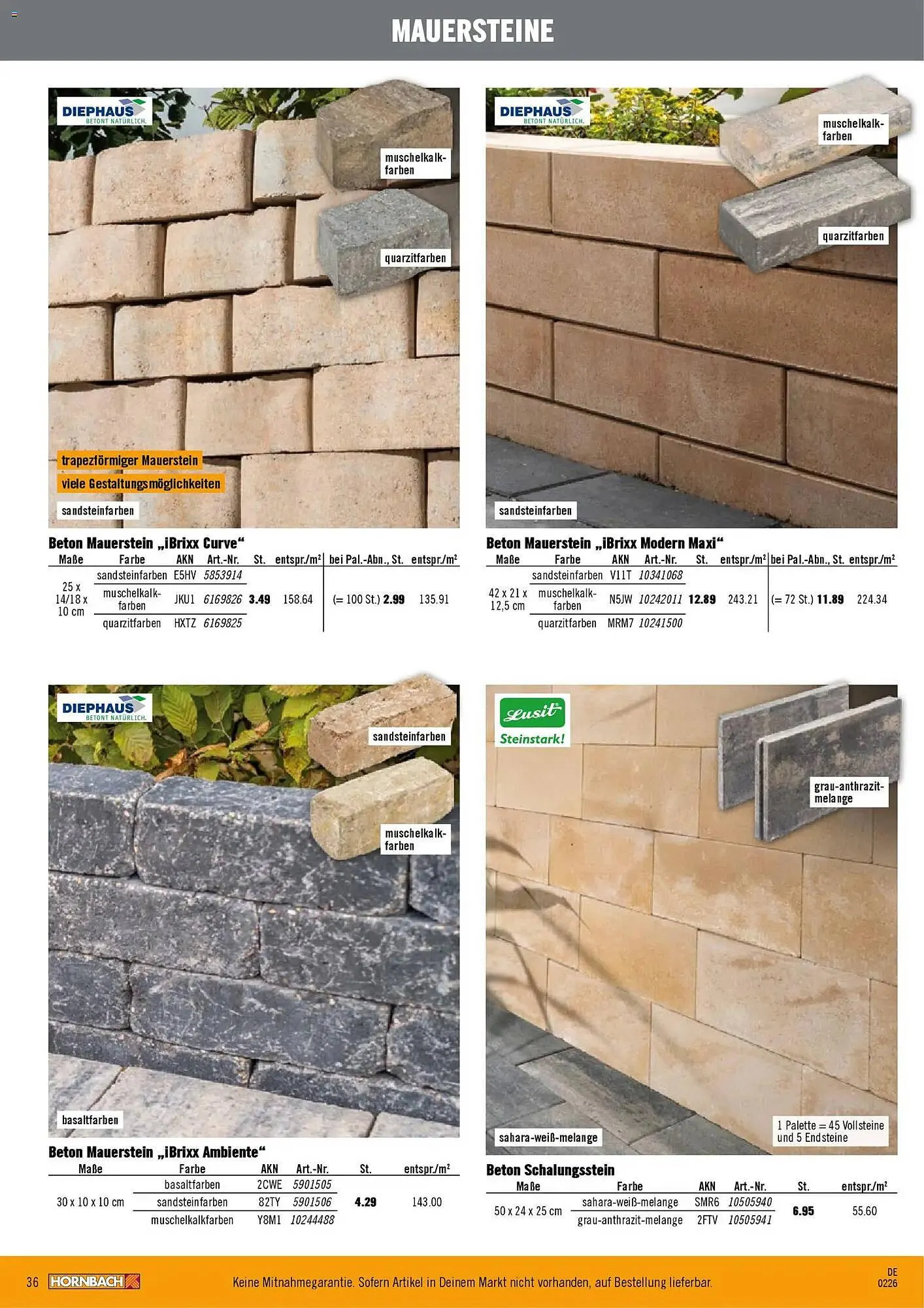 Hornbach Prospekt von 12. Februar bis 31. Dezember 2026 - Prospekt seite 36