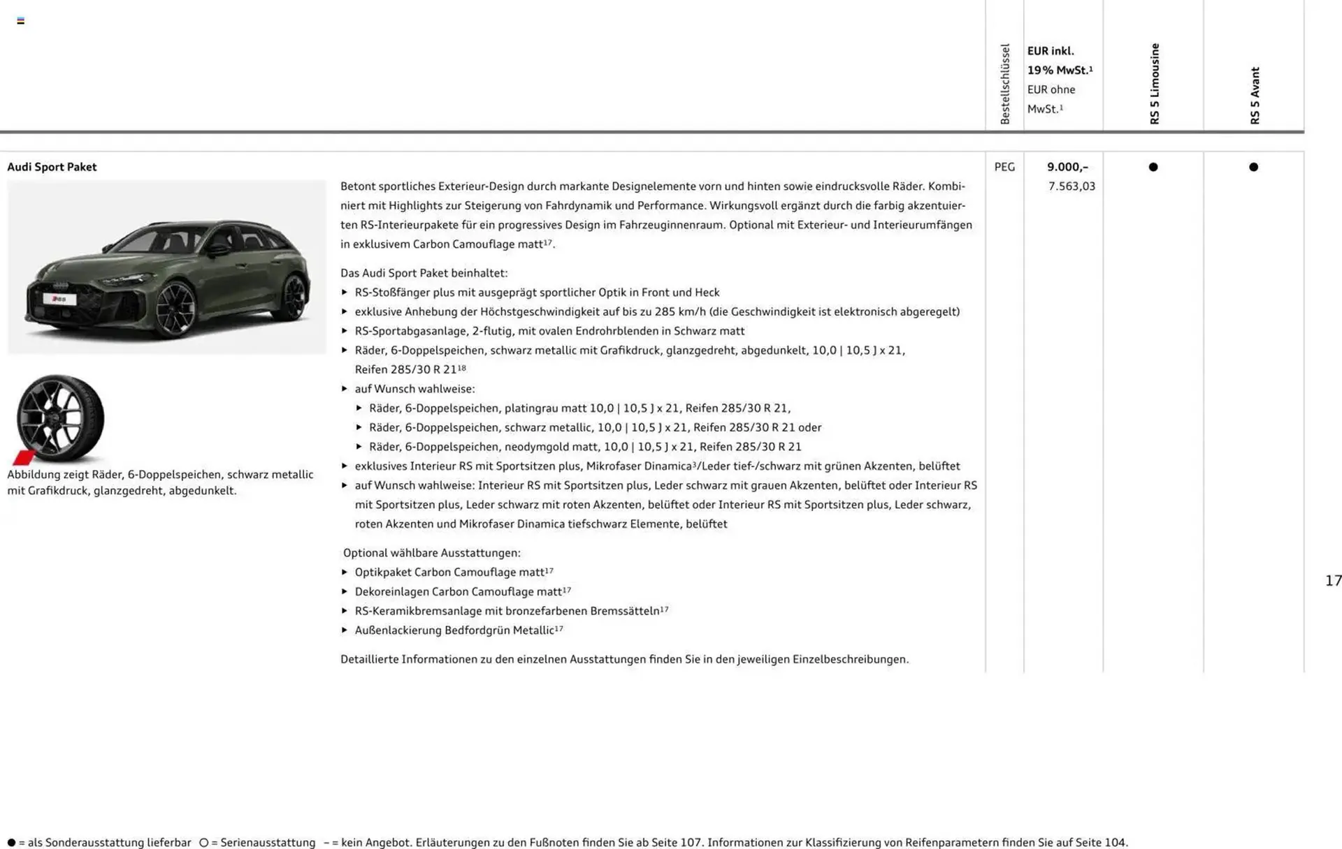 Audi Prospekt von 1. April bis 1. April 2027 - Prospekt seite 17