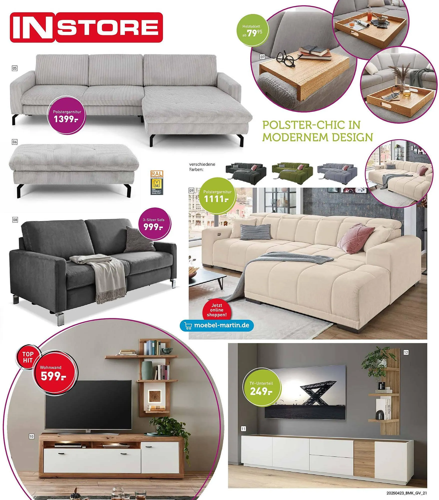 Möbel Martin Prospekt von 22. April bis 13. Mai 2025 - Prospekt seite 21