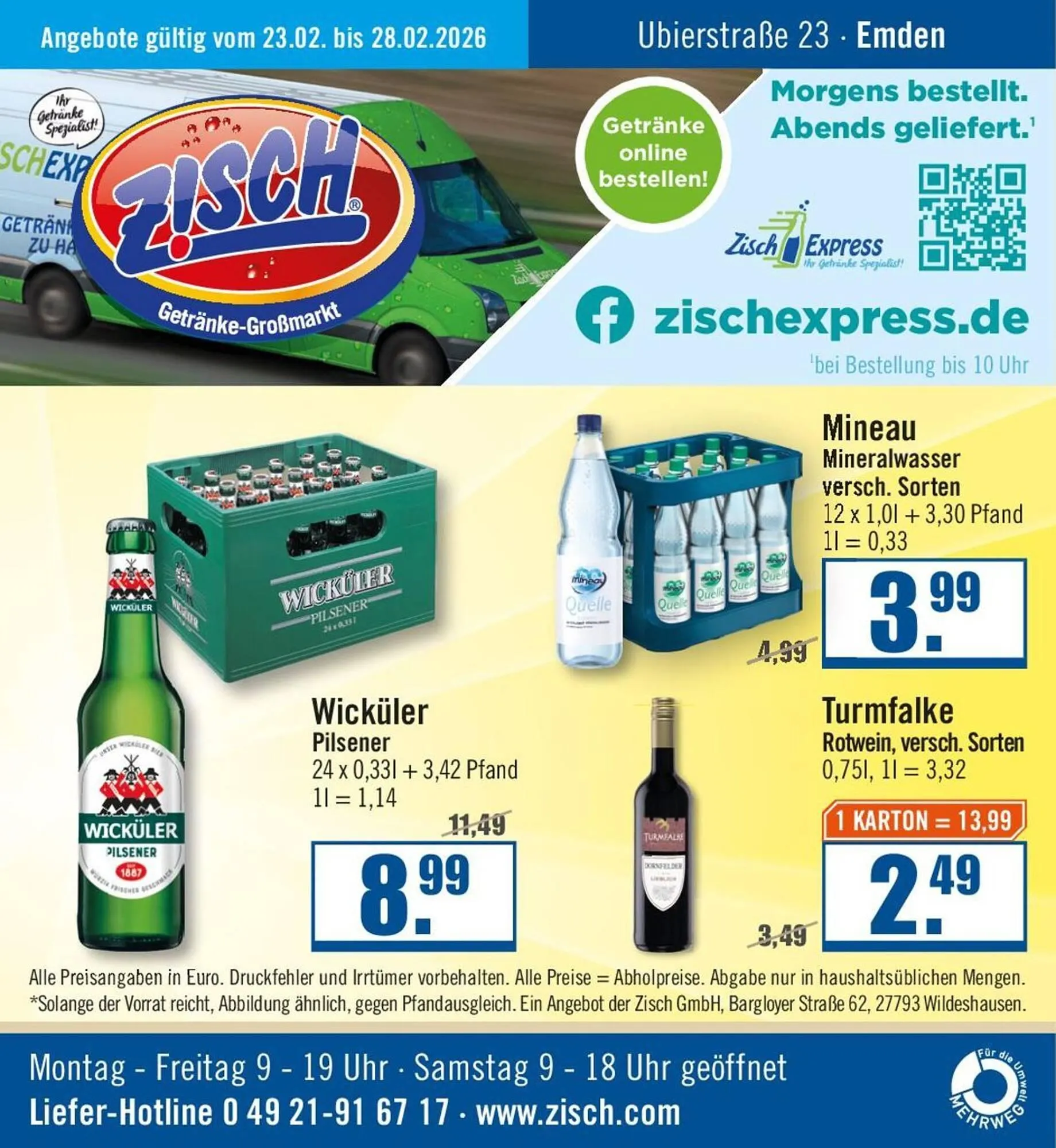 Zisch Prospekt von 23. Februar bis 28. Februar 2026 - Prospekt seite 1