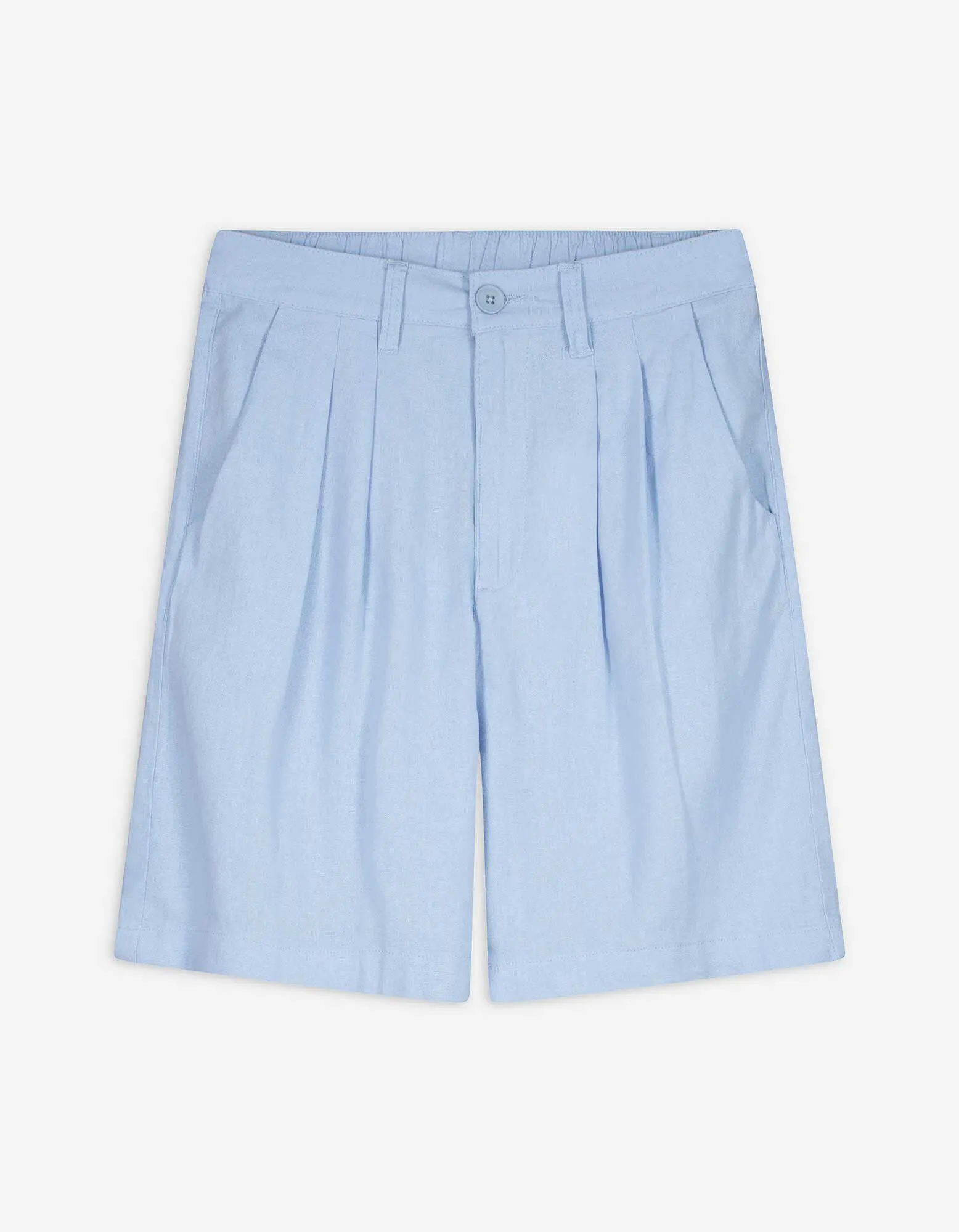 Bermuda - Leinen-Mix - hellblau