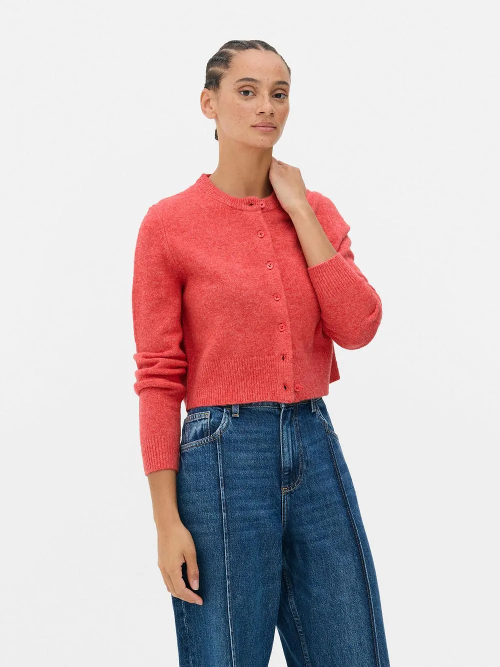 Cardigan girocollo corto