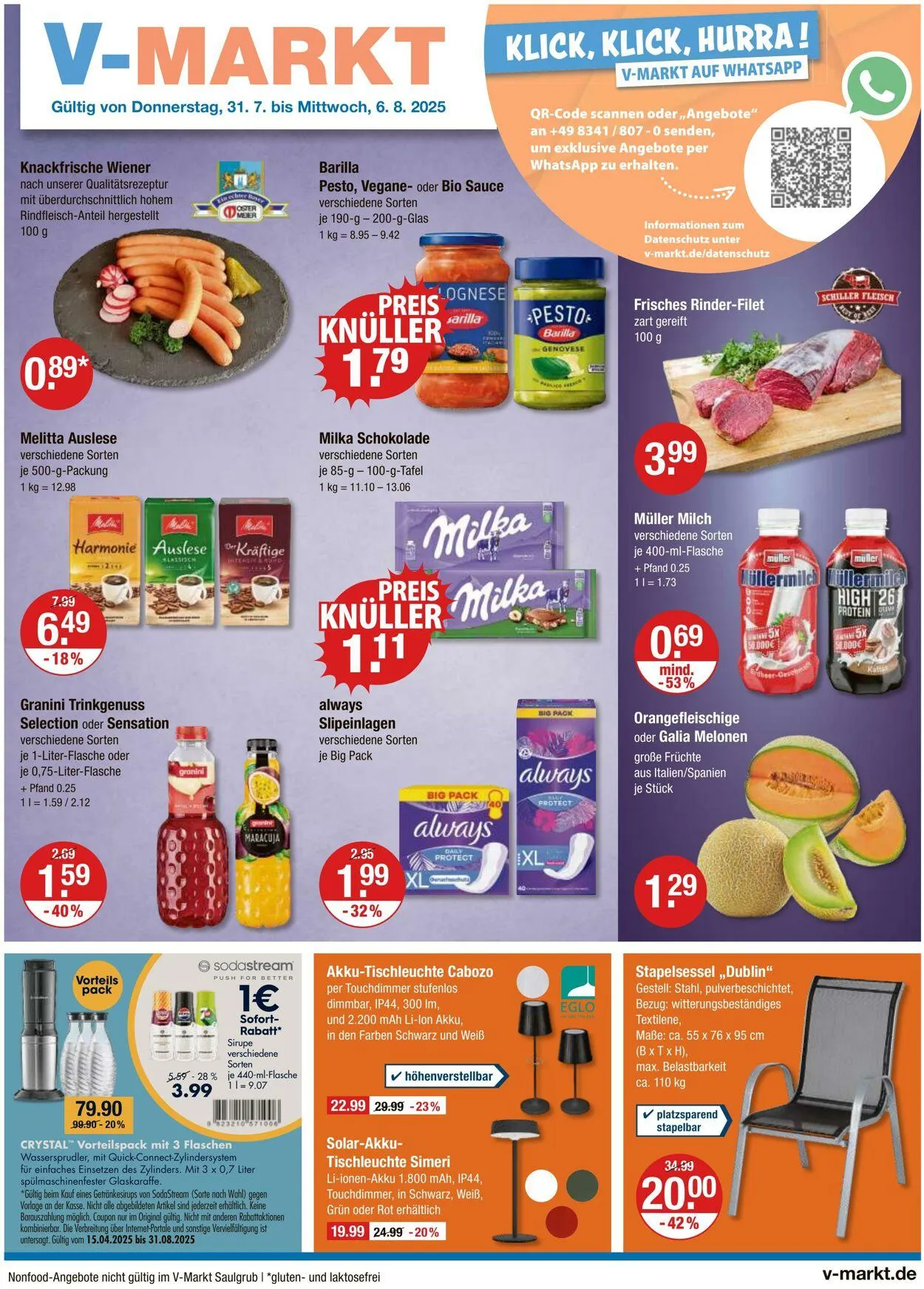 V-Markt Aktueller Prospekt von 31. Juli bis 6. August 2025 - Prospekt seite 1