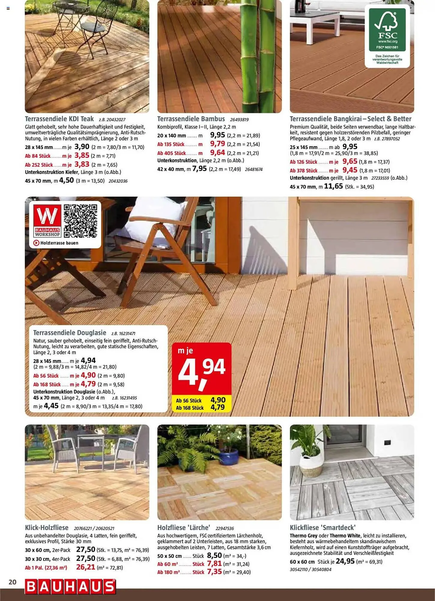 Bauhaus Prospekt von 29. März bis 3. Mai 2025 - Prospekt seite 20