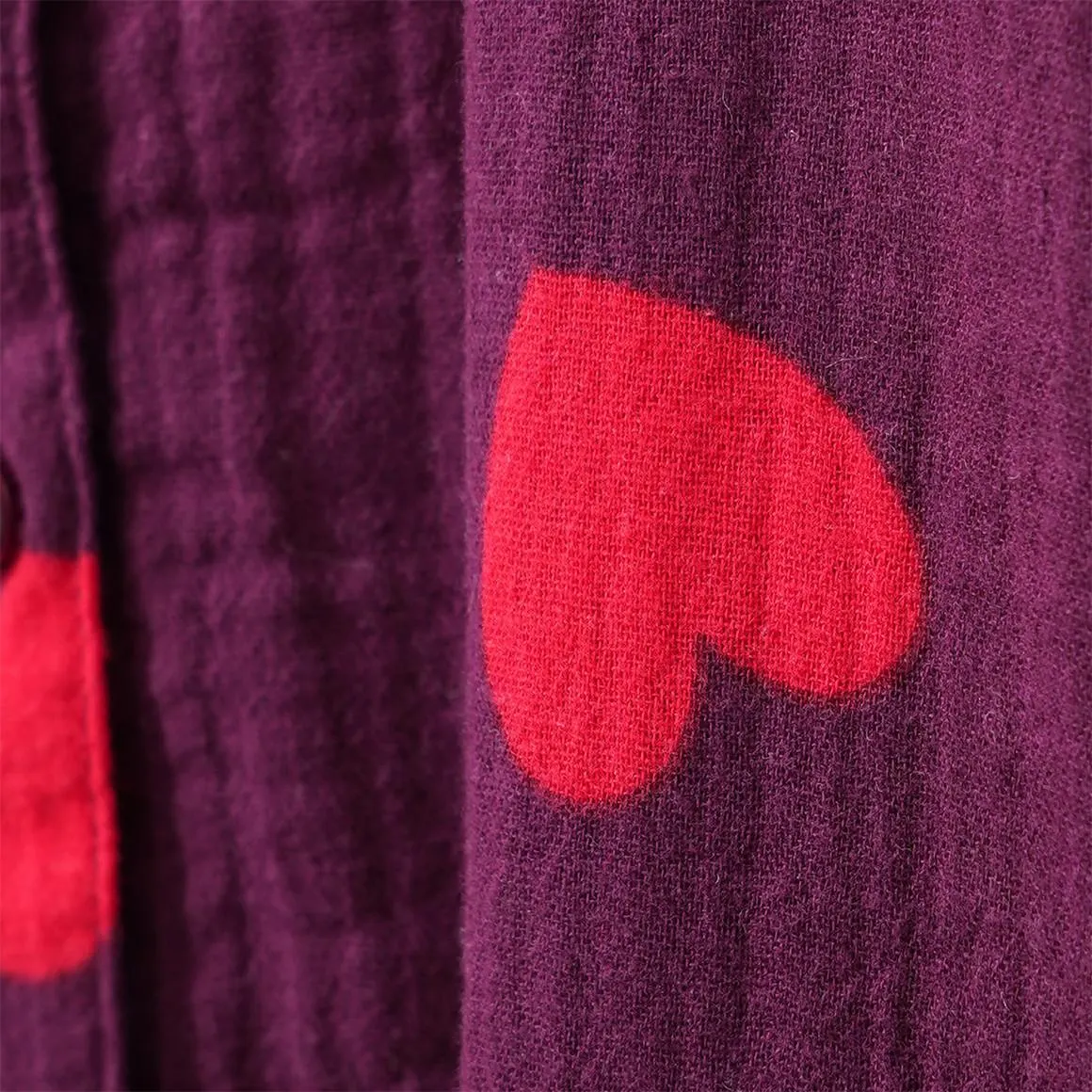 Mädchen Musselin-Bluse mit Herz-Allover