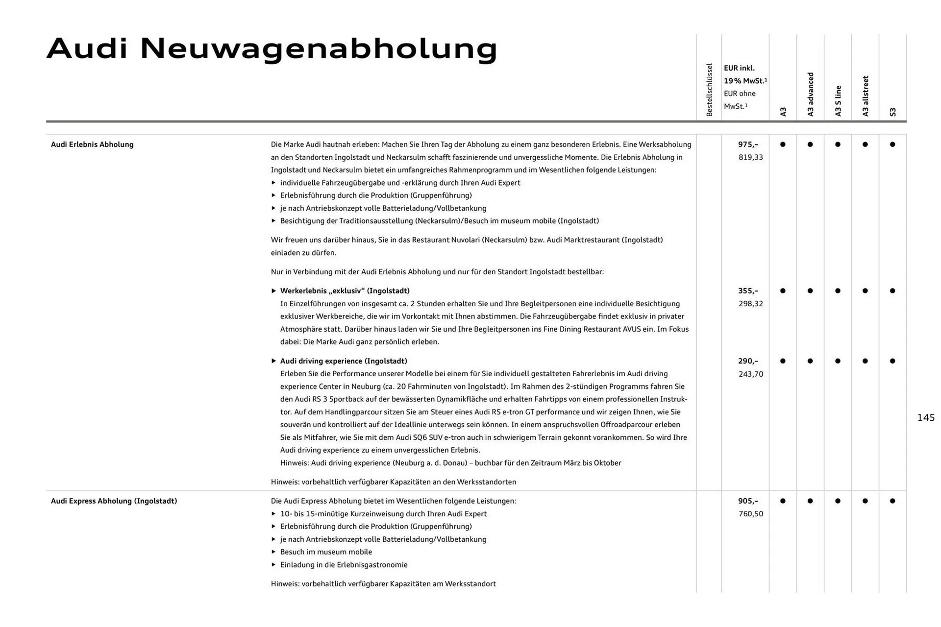 Audi Prospekt von 27. Juli bis 27. Juli 2026 - Prospekt seite 145