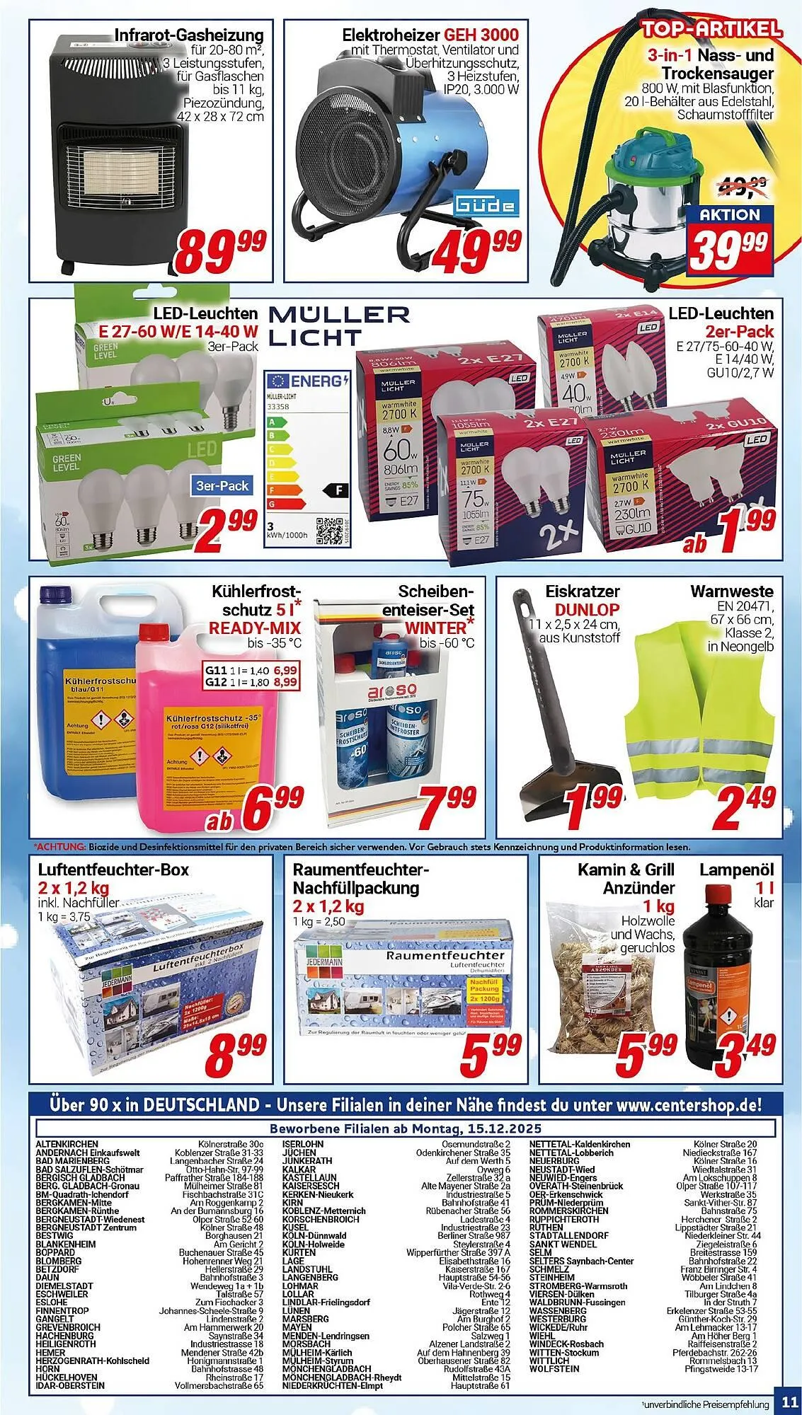 CENTERSHOP Prospekt von 15. Dezember bis 21. Dezember 2025 - Prospekt seite 11