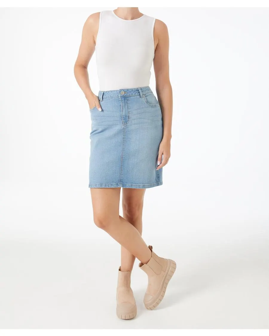 Jeansrock im 5-Pocket-Style Janina, schmale Passform