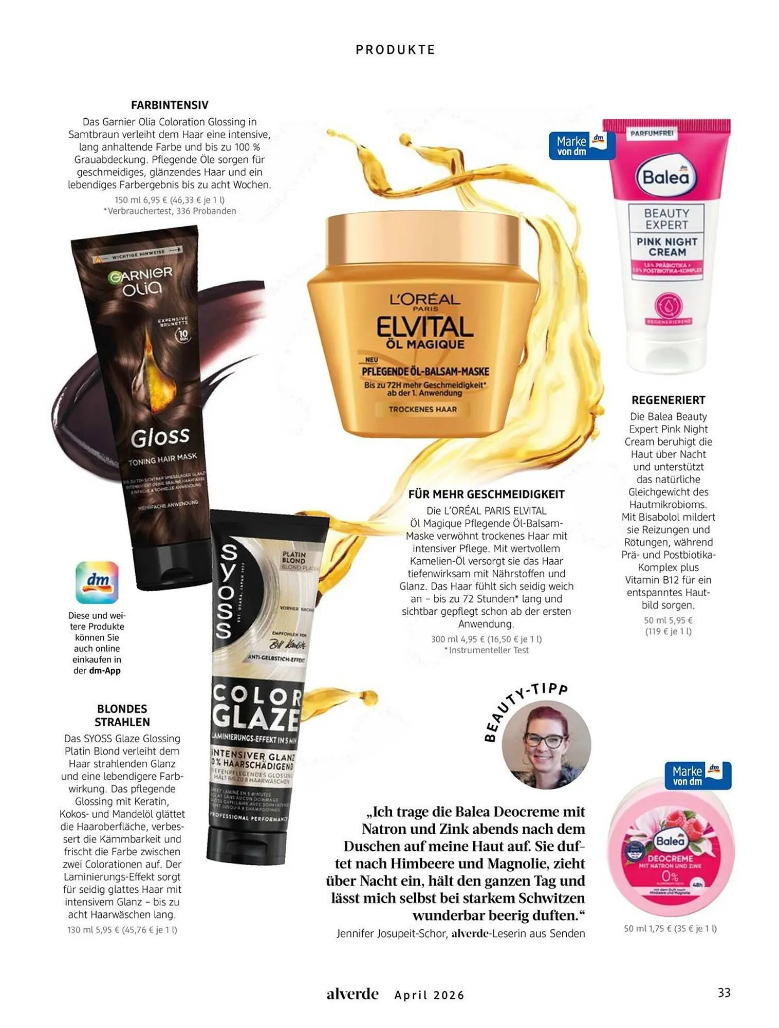 Dm drogerie Magazin von 1. April bis 30. April 2026 - Prospekt seite 33