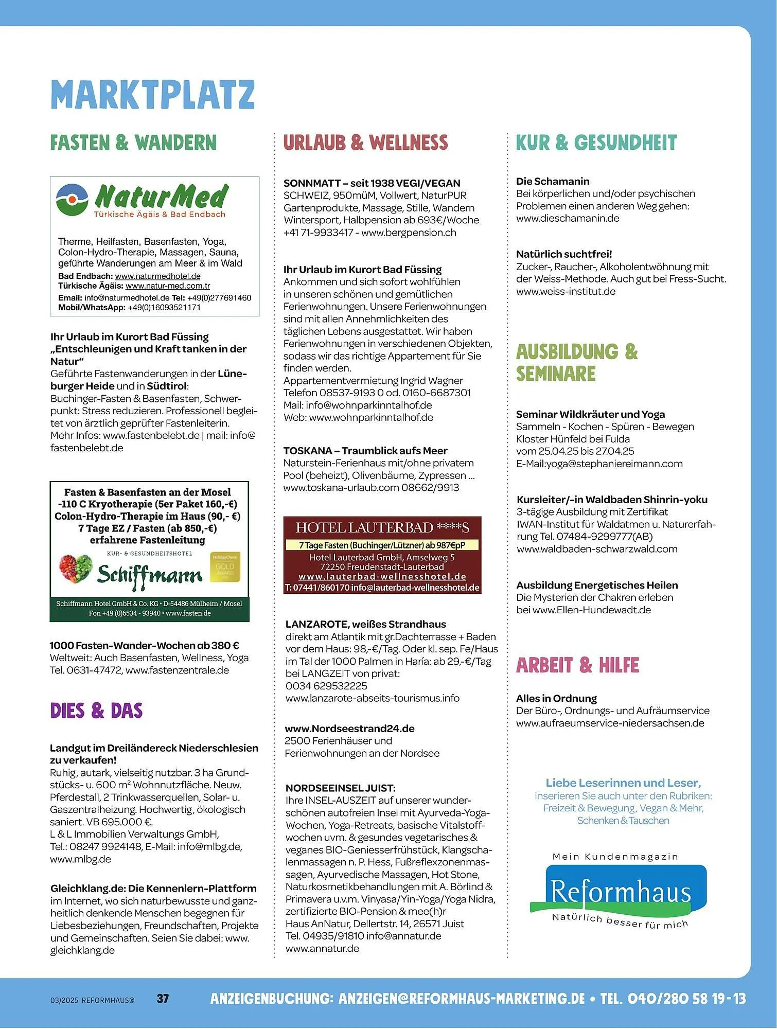 Reformhaus Prospekt von 1. März bis 31. März 2025 - Prospekt seite 37