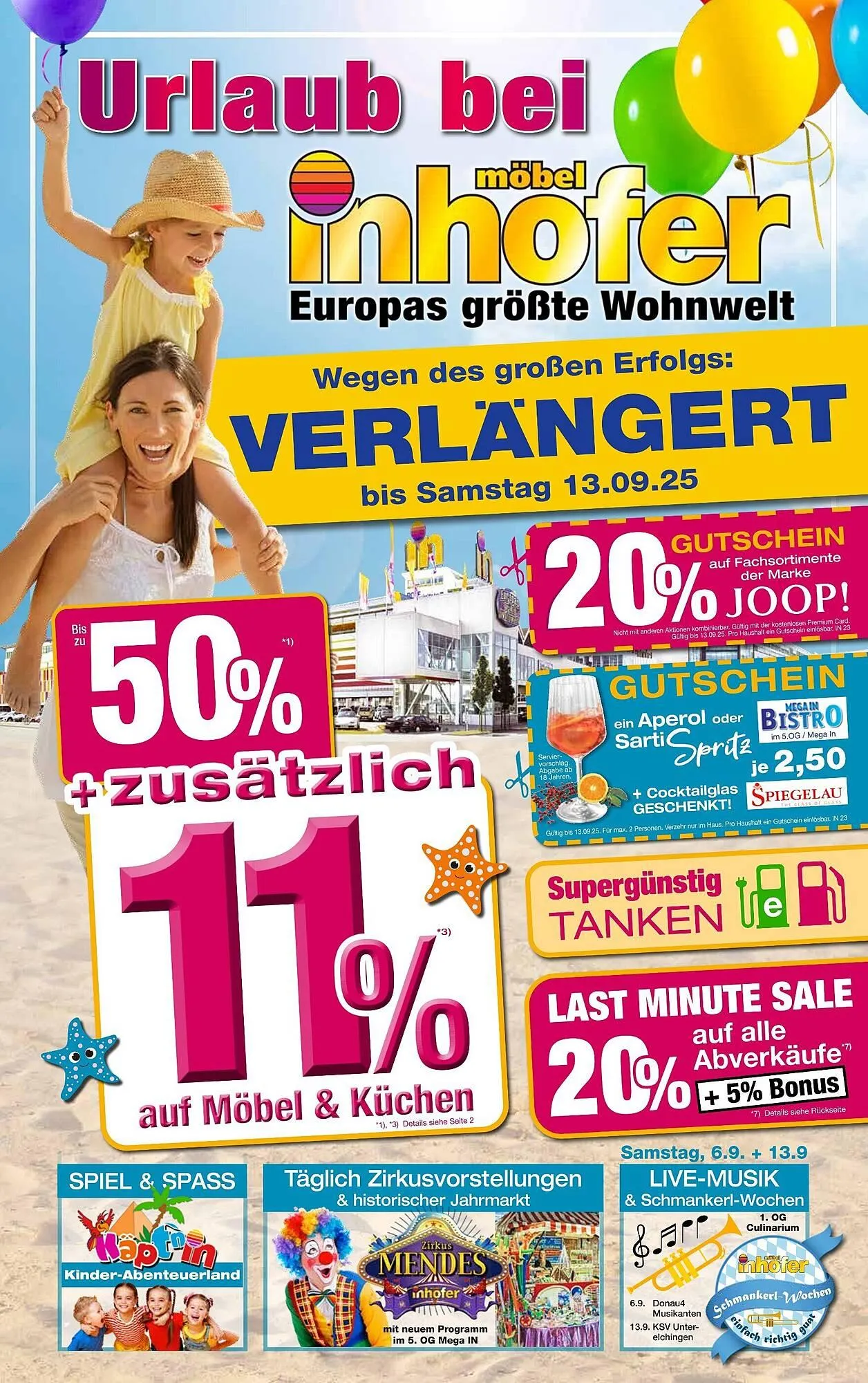 Möbel Inhofer Prospekt von 1. September bis 13. September 2025 - Prospekt seite 1