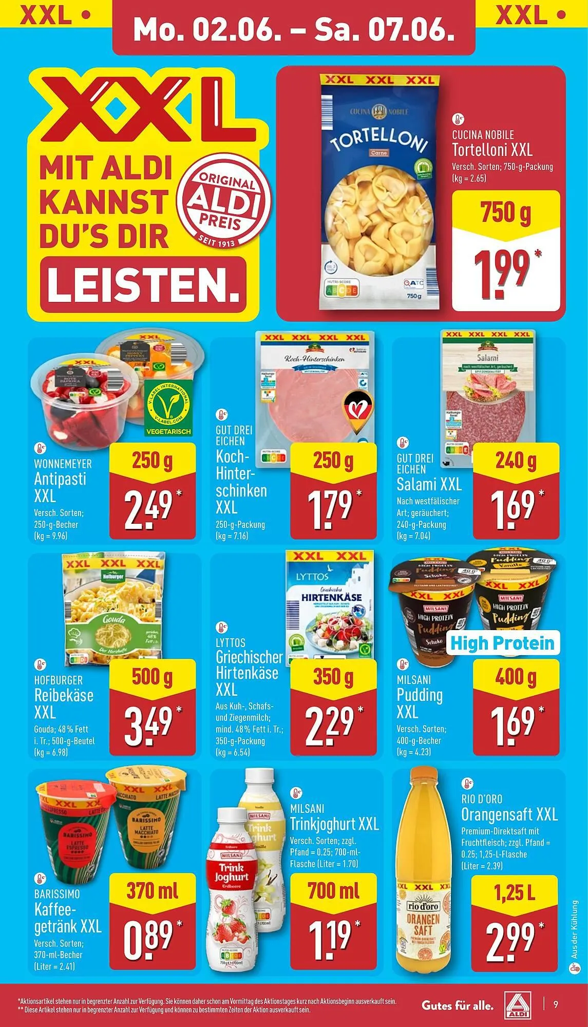 Aldi Nord Prospekt von 2. Juni bis 7. Juni 2025 - Prospekt seite 9