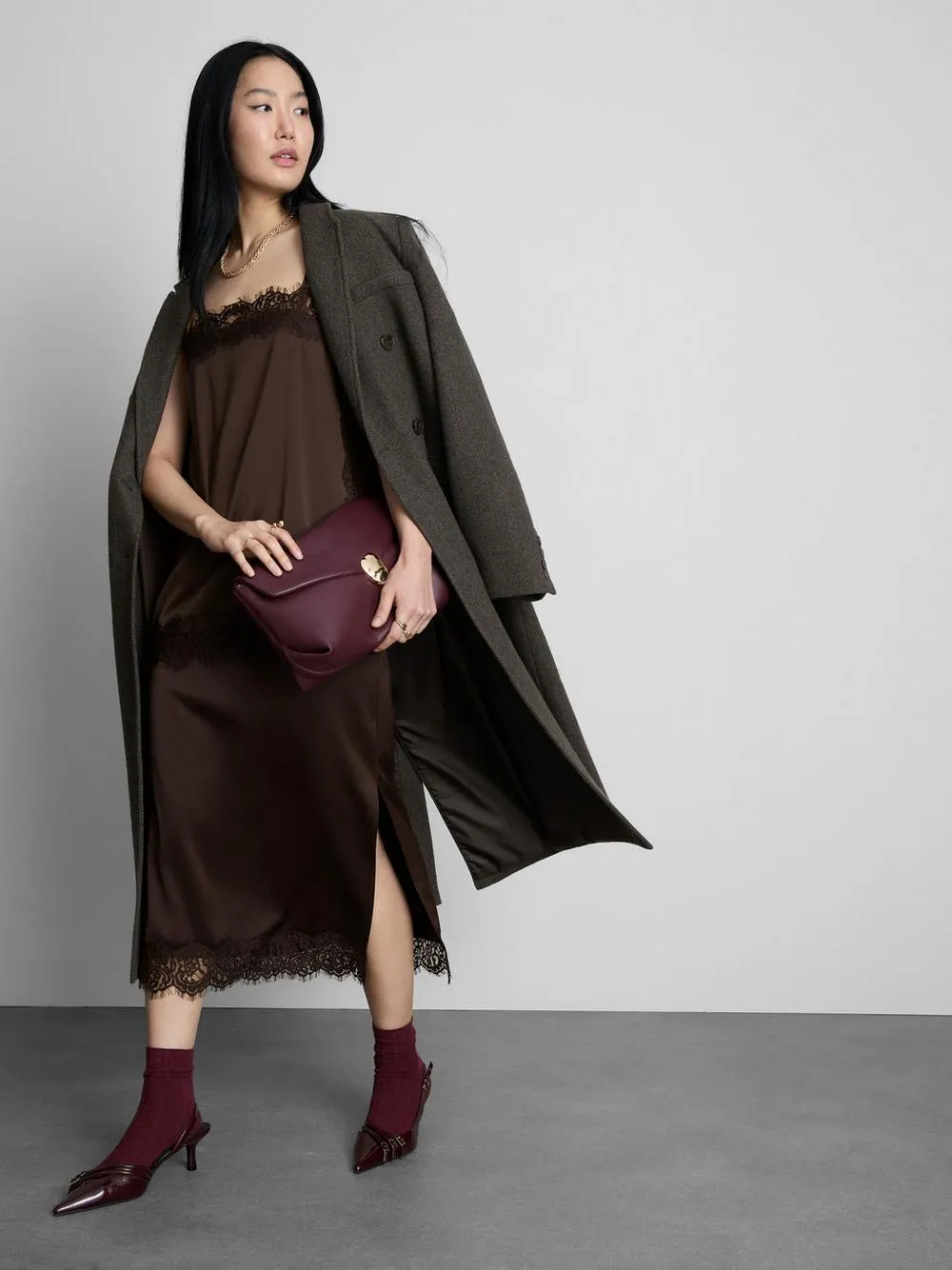 „The Edit“ Trägertop mit Karree-Ausschnitt und Spitzenbesatz