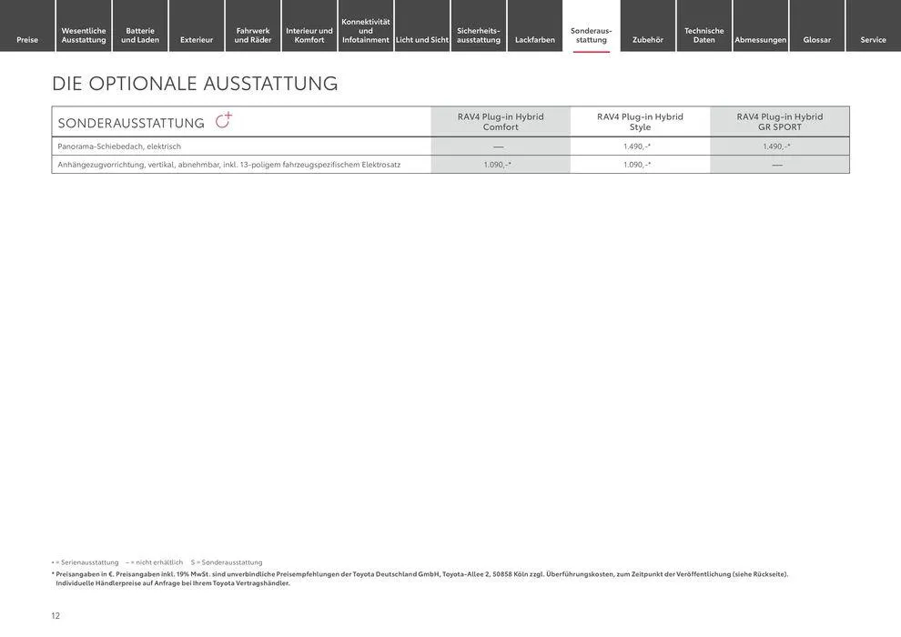 Toyota RAV4 Plug-in Hybrid von 1. Mai bis 1. Mai 2025 - Prospekt seite 12