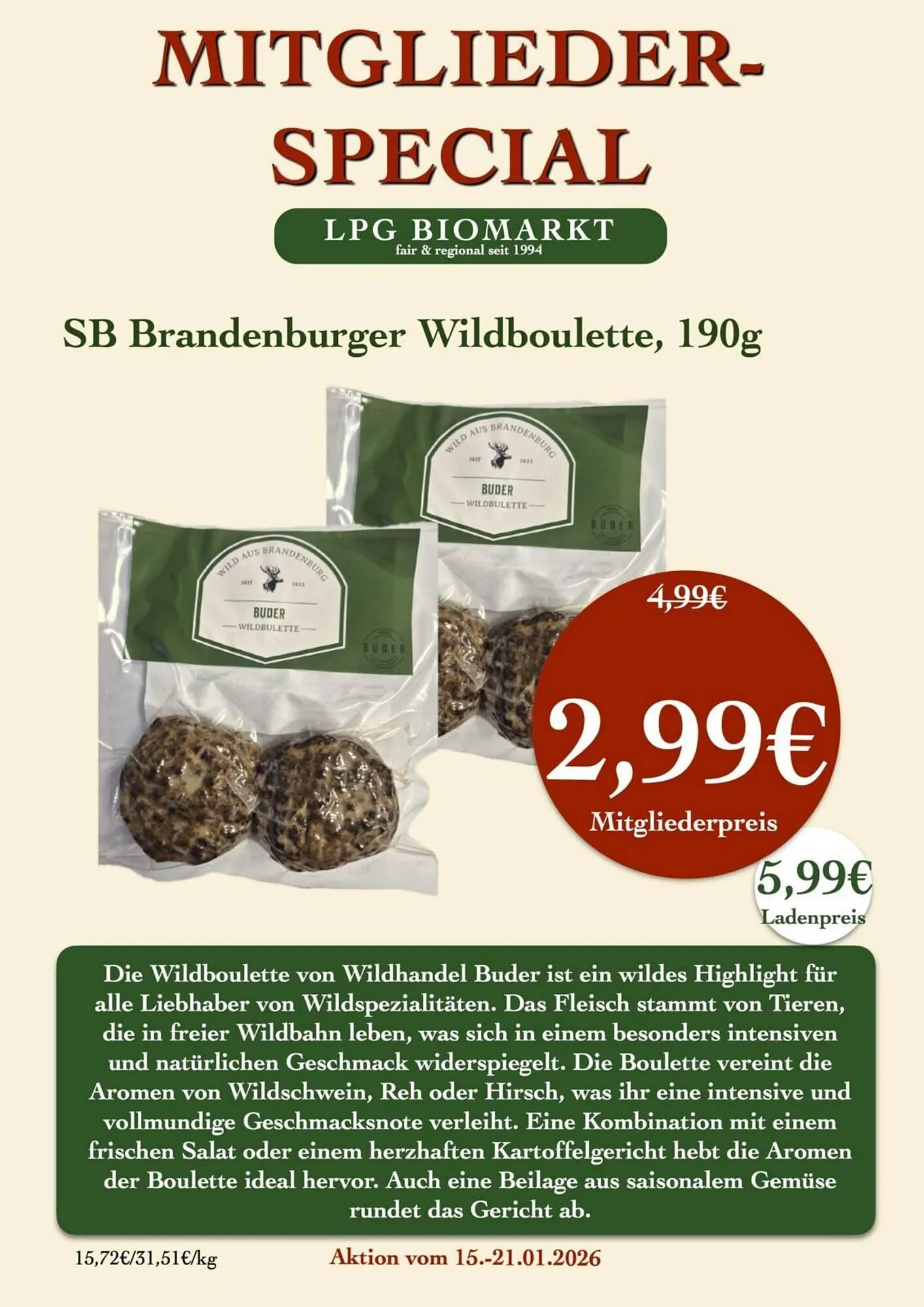 LPG Biomarkt Prospekt von 15. Januar bis 21. Januar 2026 - Prospekt seite 11