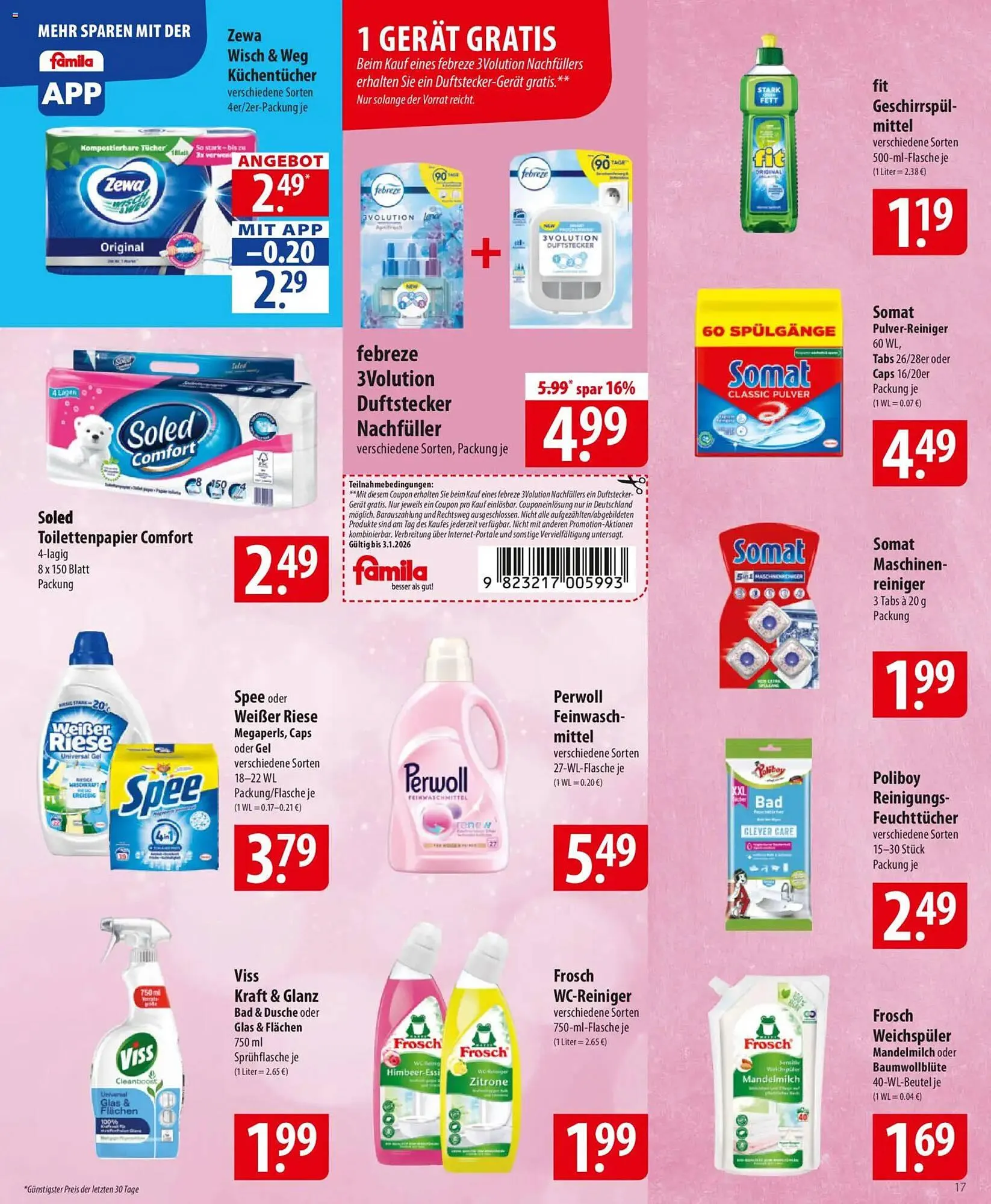 Famila Nord Ost Prospekt von 29. Dezember bis 3. Januar 2026 - Prospekt seite 17