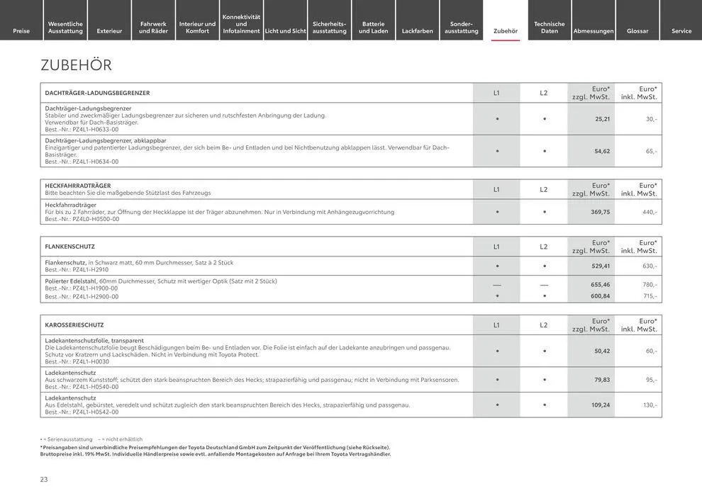 Toyota Proace Verso/Proace Verso Electric von 6. April bis 6. April 2025 - Prospekt seite 23