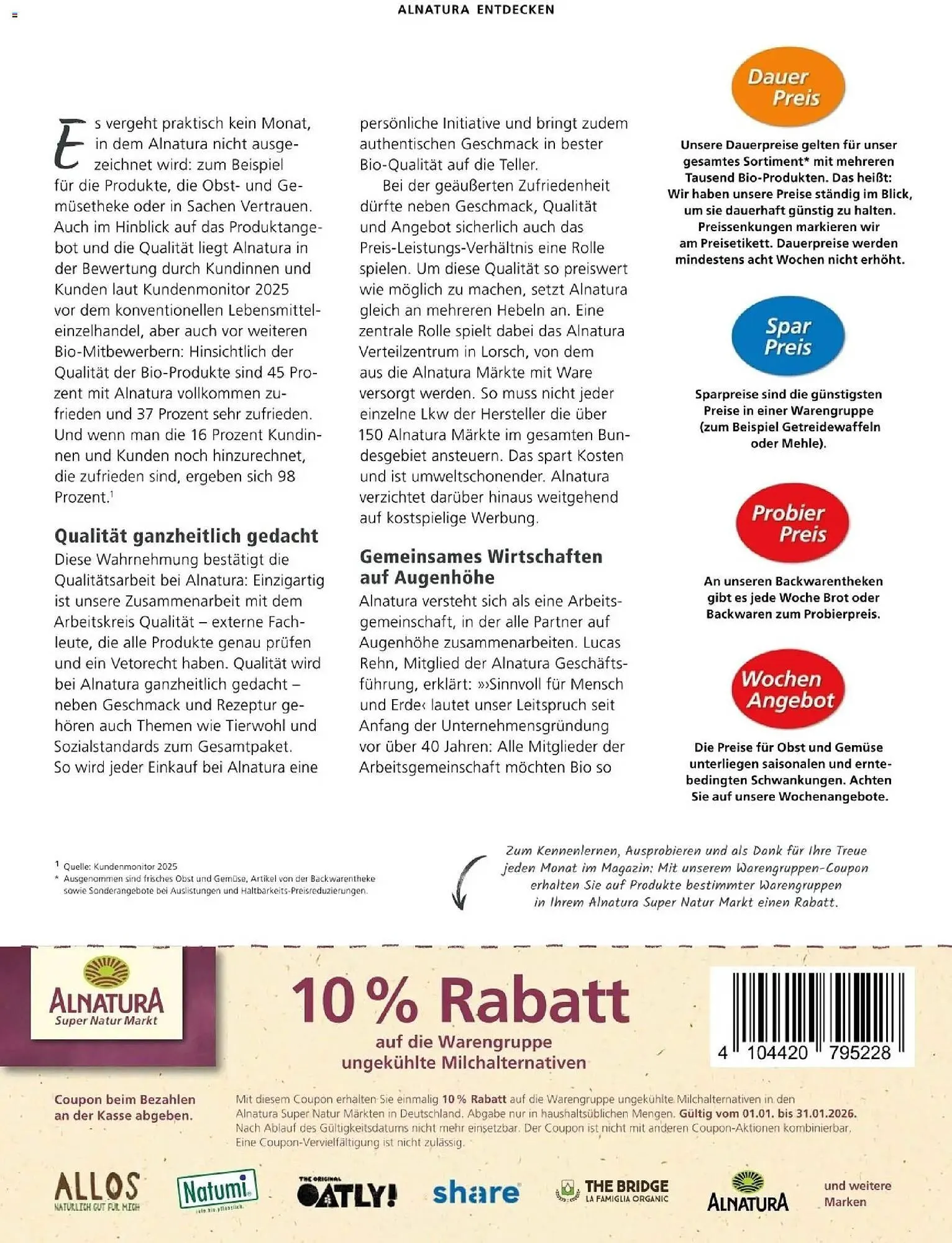 Alnatura Prospekt von 1. Januar bis 31. Januar 2026 - Prospekt seite 27