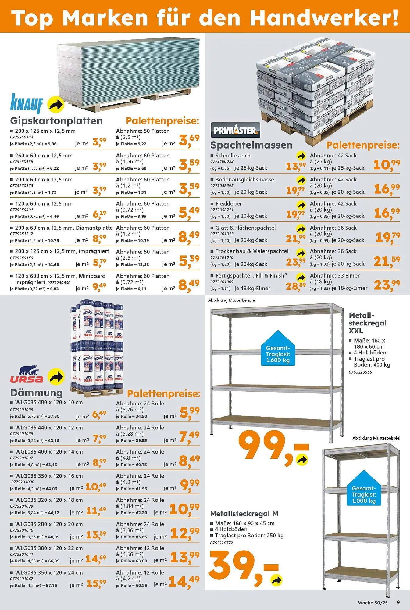 Globus Baumarkt Prospekt von 20. Juli bis 26. Juli 2025 - Prospekt seite 9