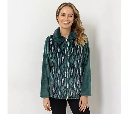 MONT CHALET Damen-Jacke Animaldrucke Mikrofaser Chinchilla Bubi-Kragen