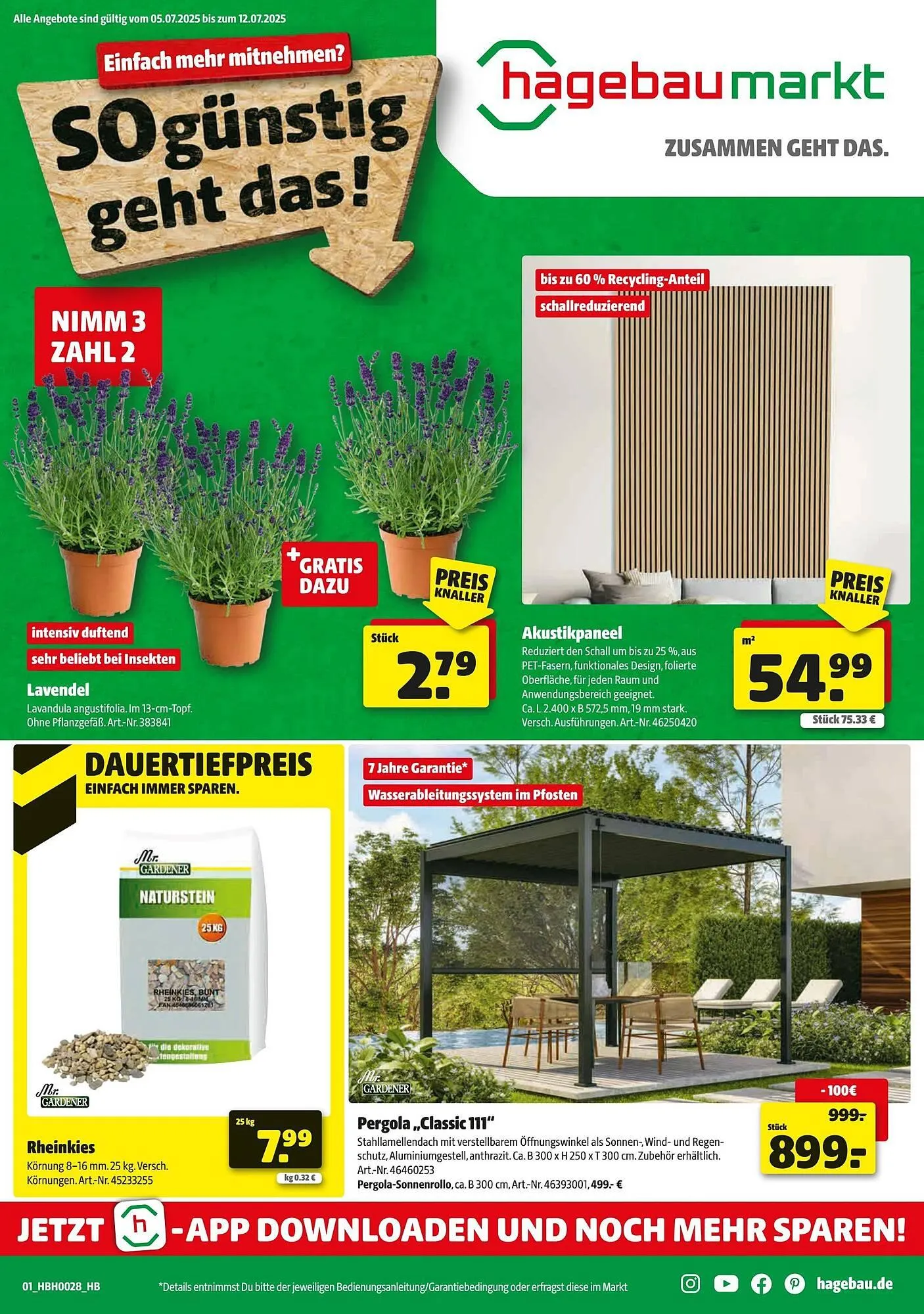 Hagebau Prospekt von 5. Juli bis 13. Juli 2025 - Prospekt seite 1