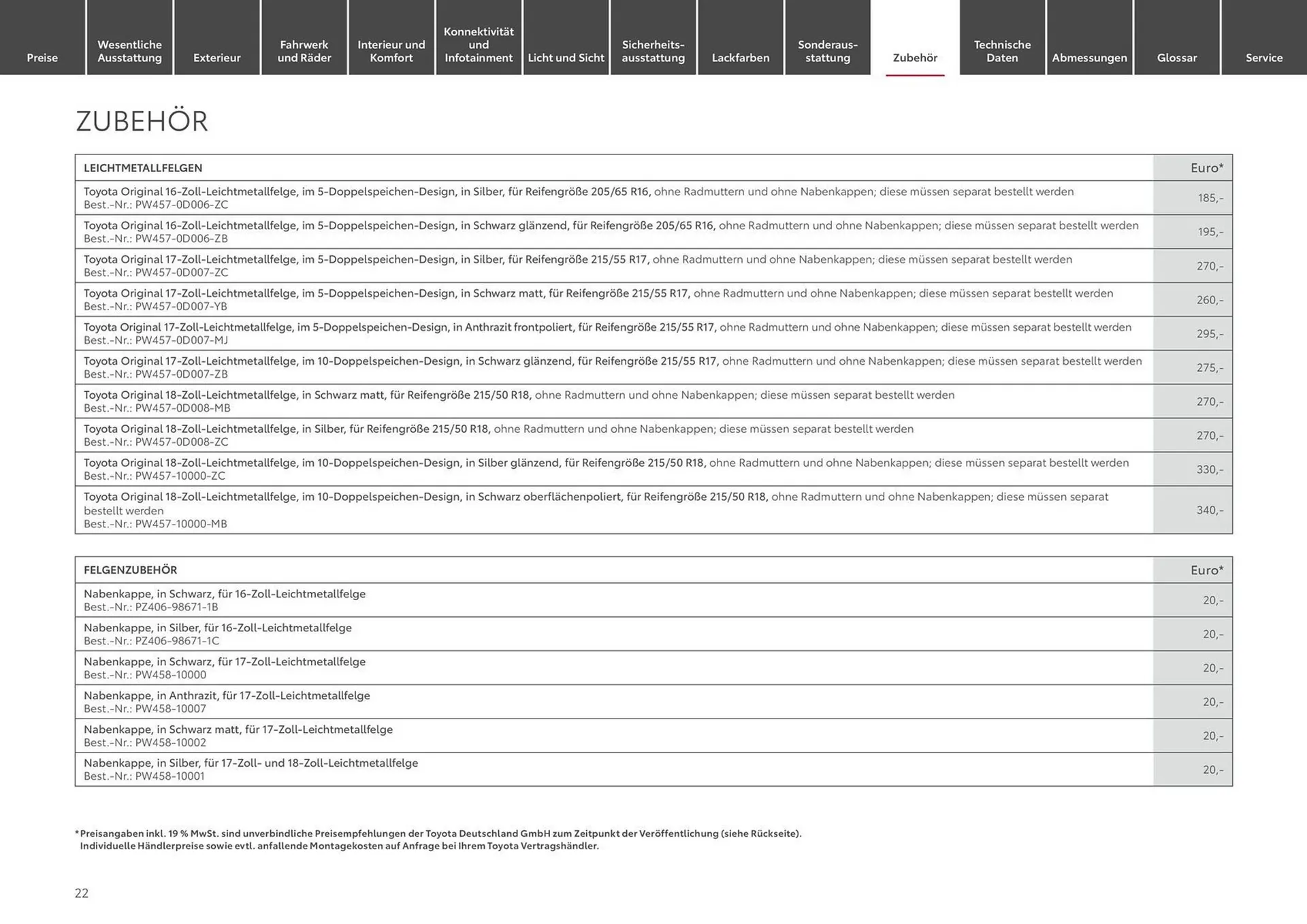Toyota Prospekt von 6. April bis 6. April 2025 - Prospekt seite 22