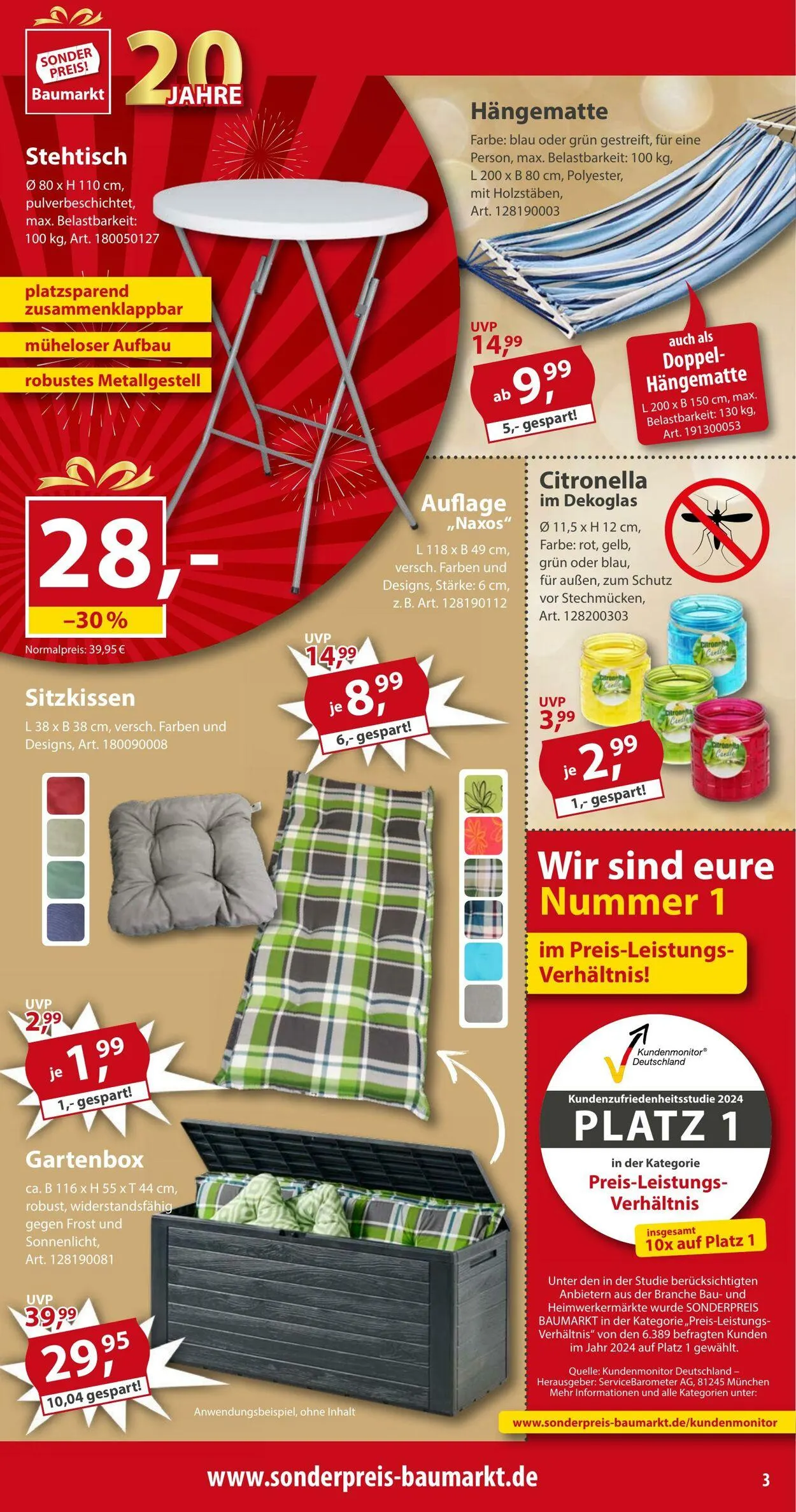 Sonderpreis Baumarkt Aktueller Prospekt von 26. April bis 10. Mai 2025 - Prospekt seite 3