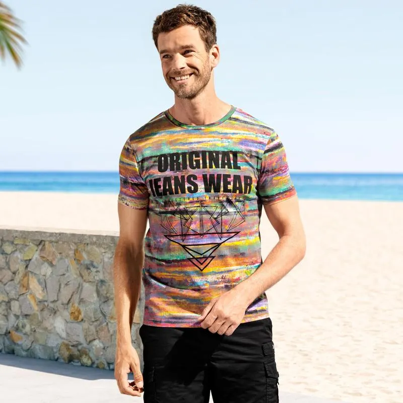 Herren-T-Shirt mit Trend-Muster