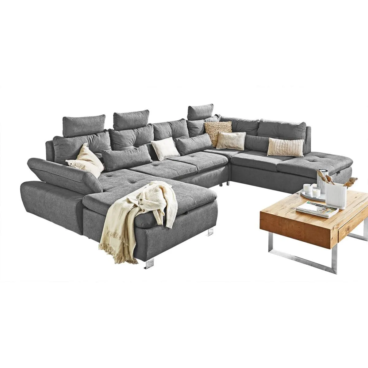 CASAVANTI Wohnlandschaft MADEIRA LL PRIMO anthrazit