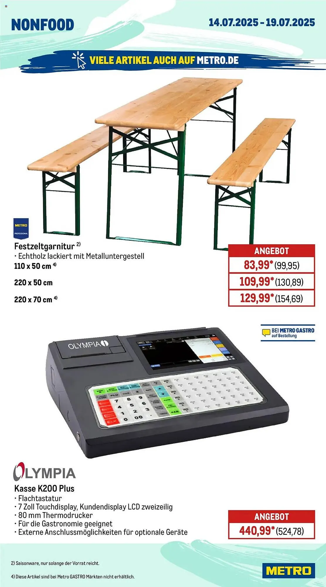 METRO Prospekt von 14. Juli bis 19. Juli 2025 - Prospekt seite 21
