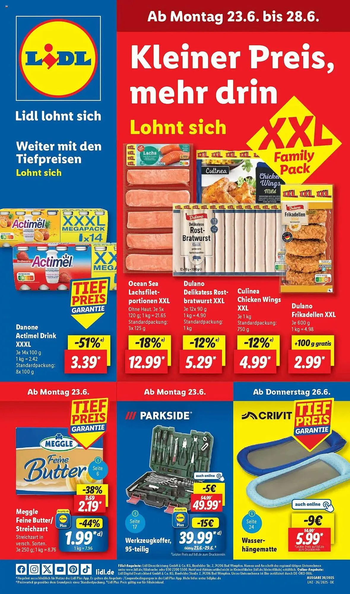 Lidl Prospekt von 23. Juni bis 28. Juni 2025 - Prospekt seite 1