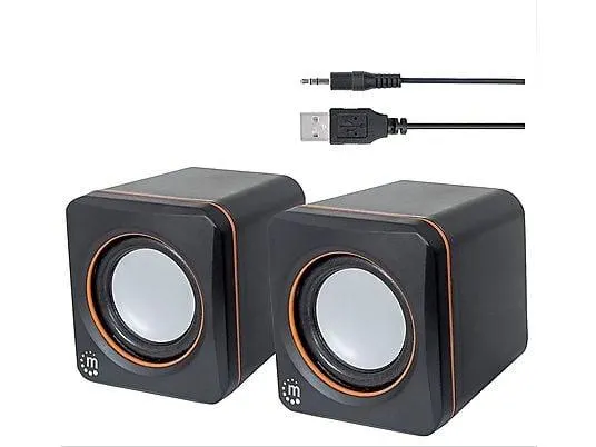 XUIGORT USB-betriebenes Stereo-Audiosystem, Lautsprecher, Schwarz