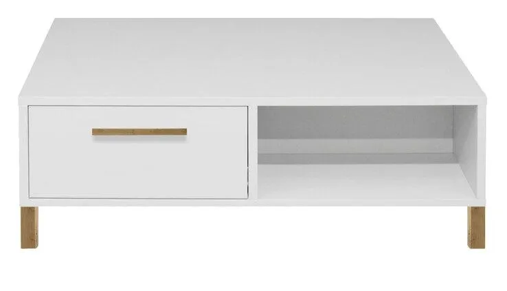 Couchtisch LINDOS 100 x 70 cm weiß / braun